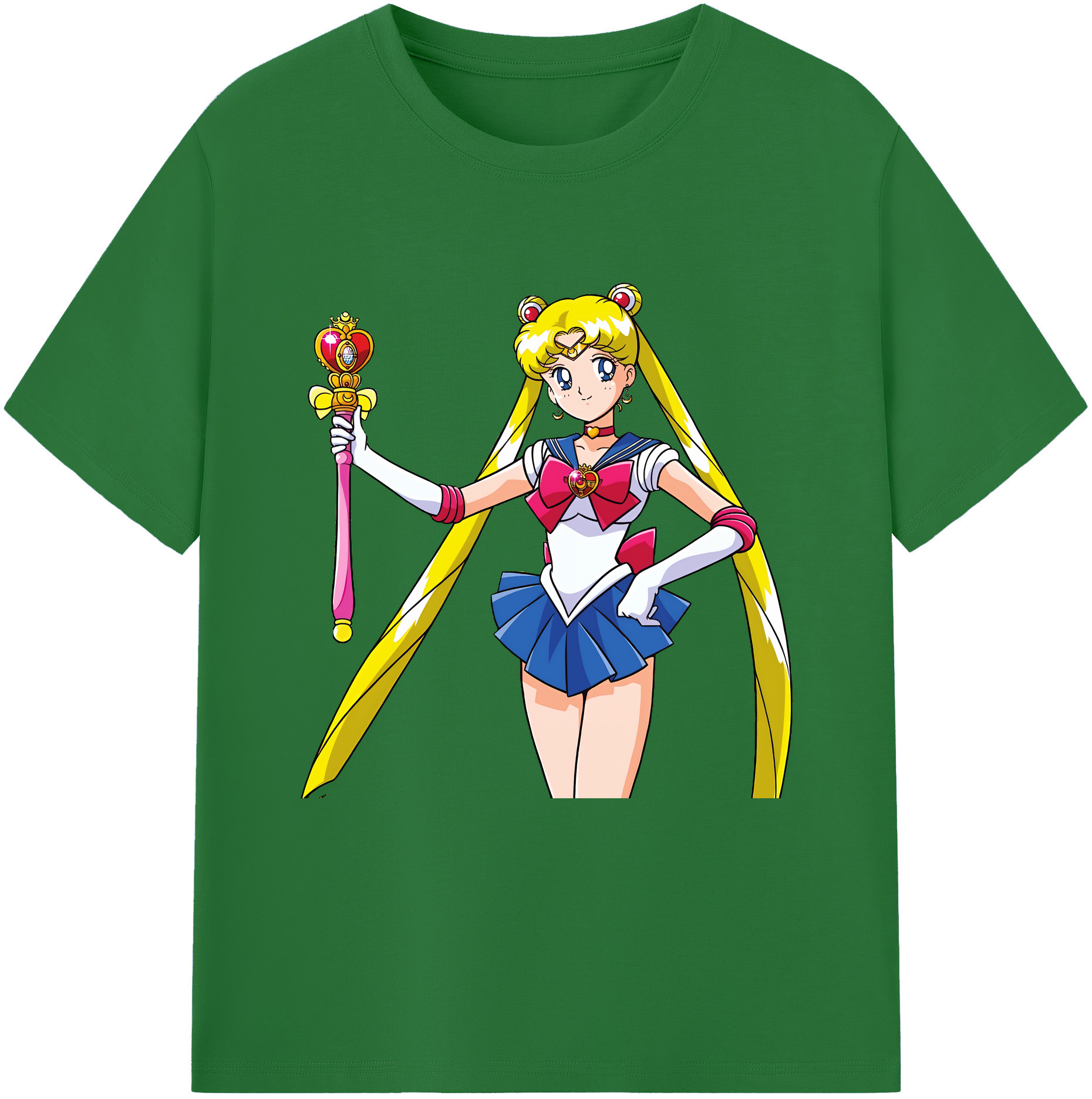 （画像用） 美少女戦士セーラームーン 月野 うさぎ つきの うさぎ Sailor Moon Tsukino Usagi 綿100％半袖Tシャツ（フロントプリント）