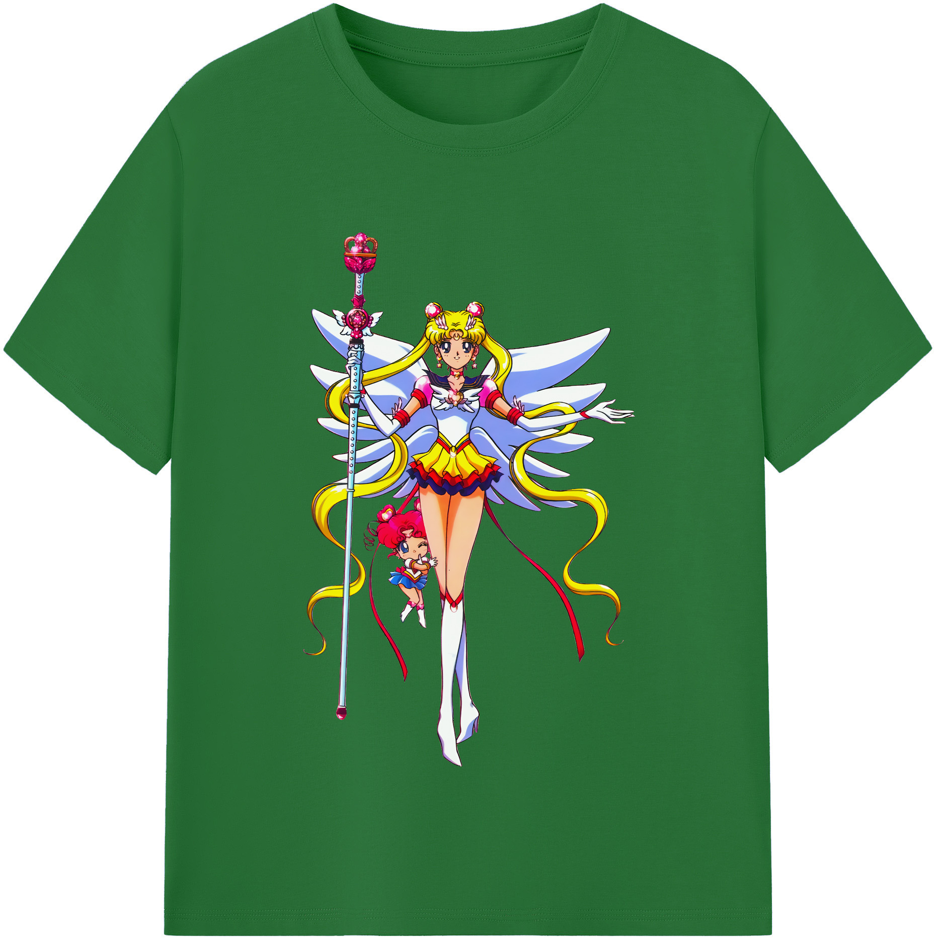 （画像用） 美少女戦士セーラームーン 月野 うさぎ つきの うさぎ Sailor Moon Tsukino Usagi 綿100％半袖Tシャツ（フロントプリント）