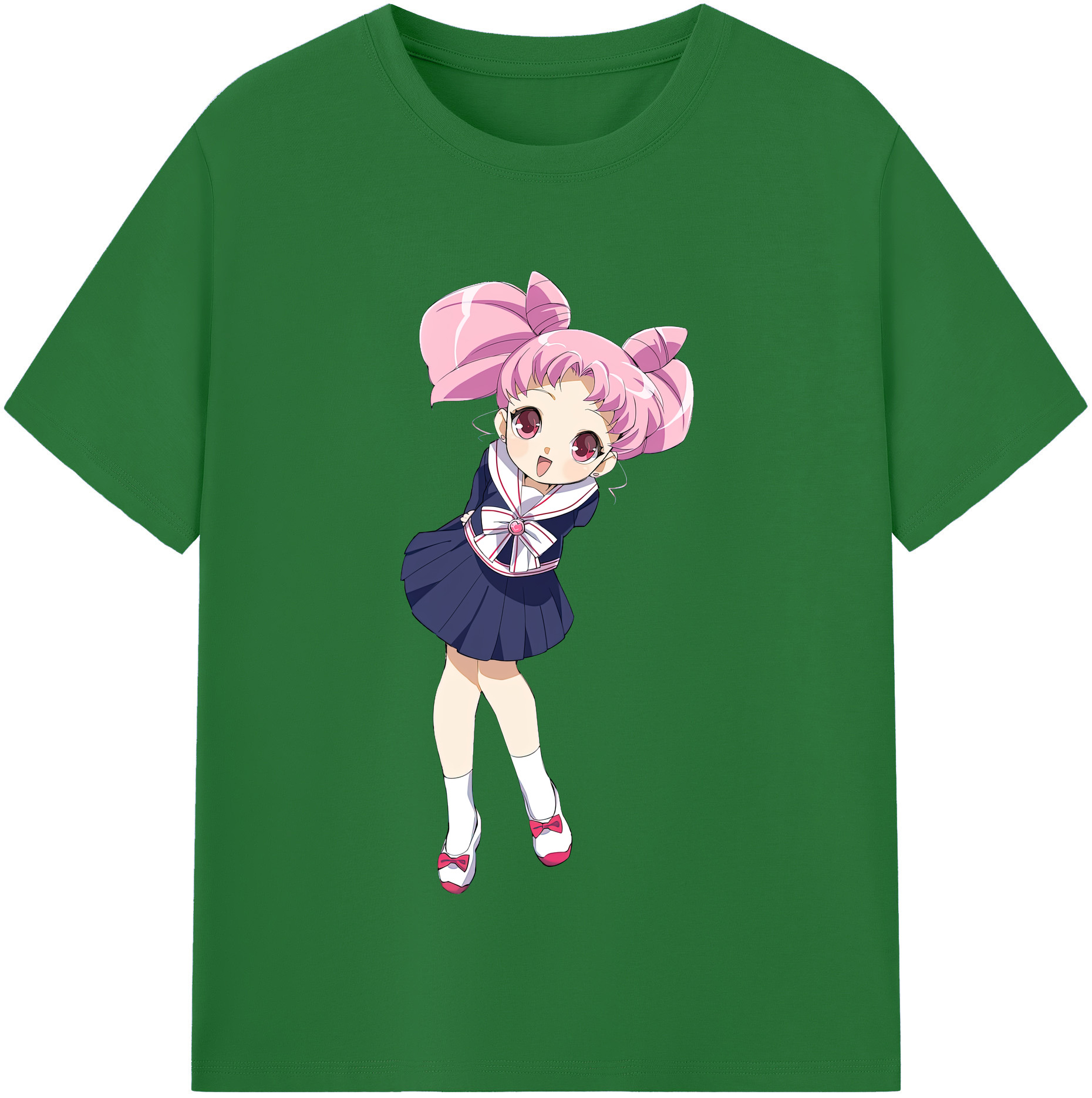 （画像用） 美少女戦士セーラームーン ちびうさ Sailor Moon Chibiusa Tsukino Usagi Small Lady Serenity 綿100％半袖Tシャツ（フロントプリント）