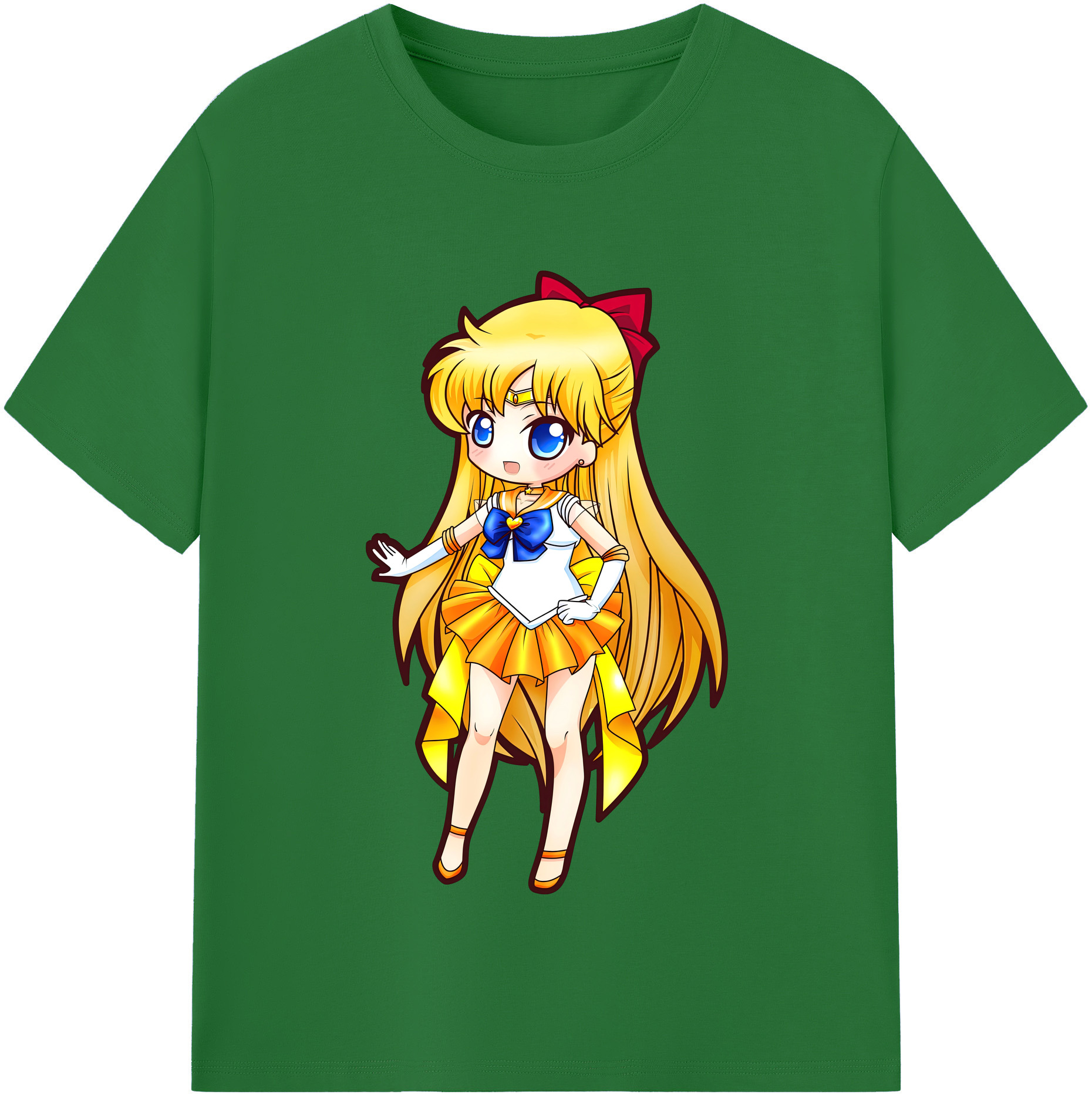 （画像用） 美少女戦士セーラームーン 愛野 美奈子 あいの みなこ Sailor Moon Aino Minako 綿100％半袖Tシャツ（フロントプリント）