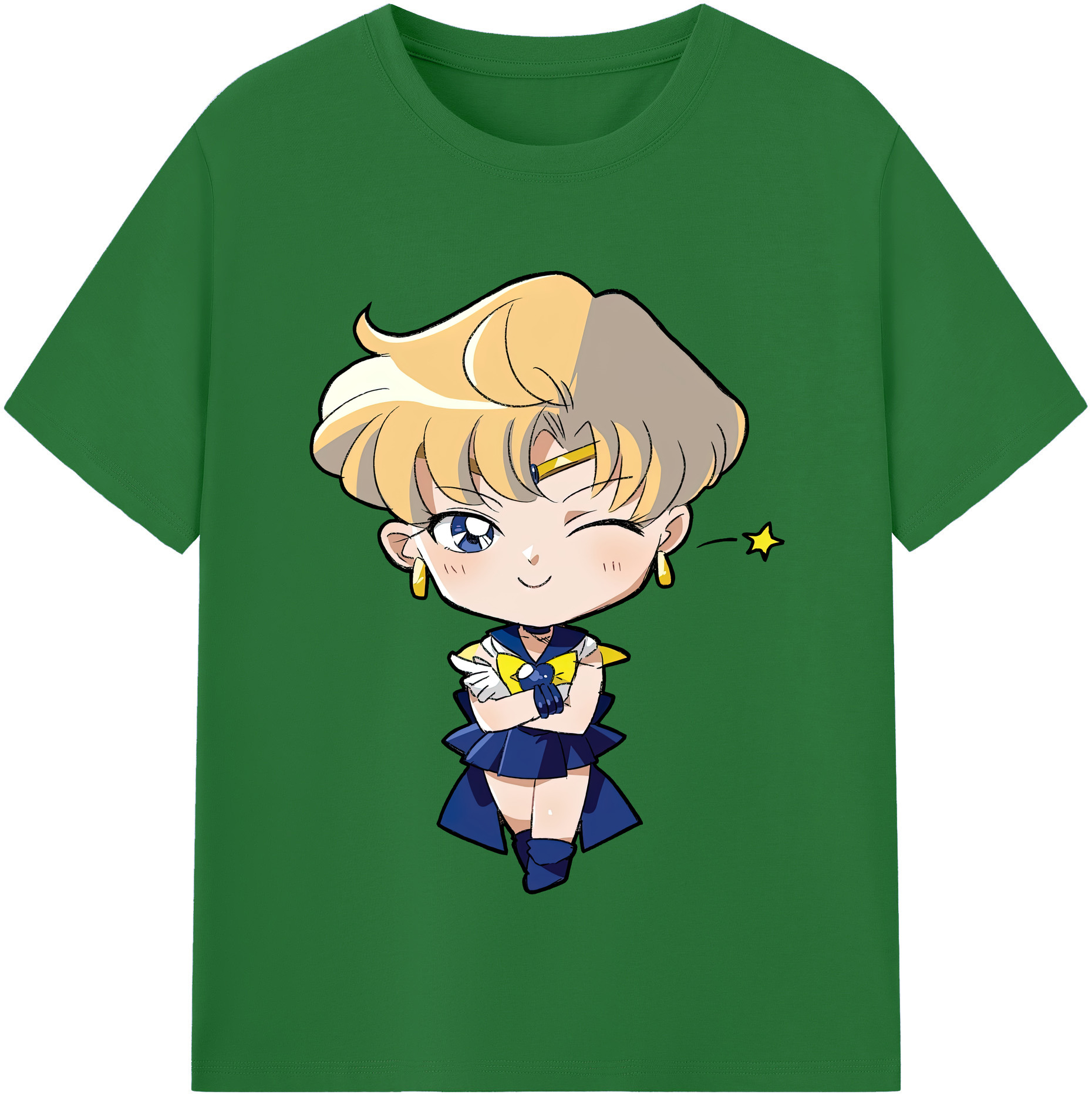 （画像用） 美少女戦士セーラームーン 天王はるか Sailor Moon Tenoh Haruka 綿100％半袖Tシャツ（フロントプリント）