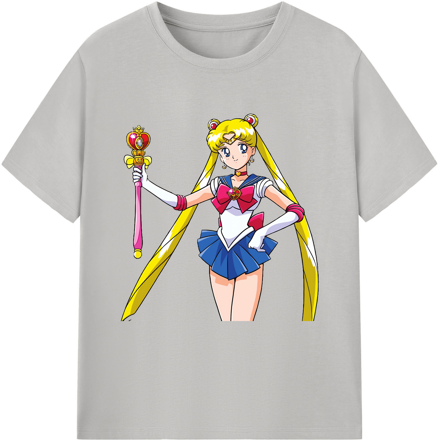 （画像用） 美少女戦士セーラームーン 月野 うさぎ つきの うさぎ Sailor Moon Tsukino Usagi 綿100％半袖Tシャツ（フロントプリント）