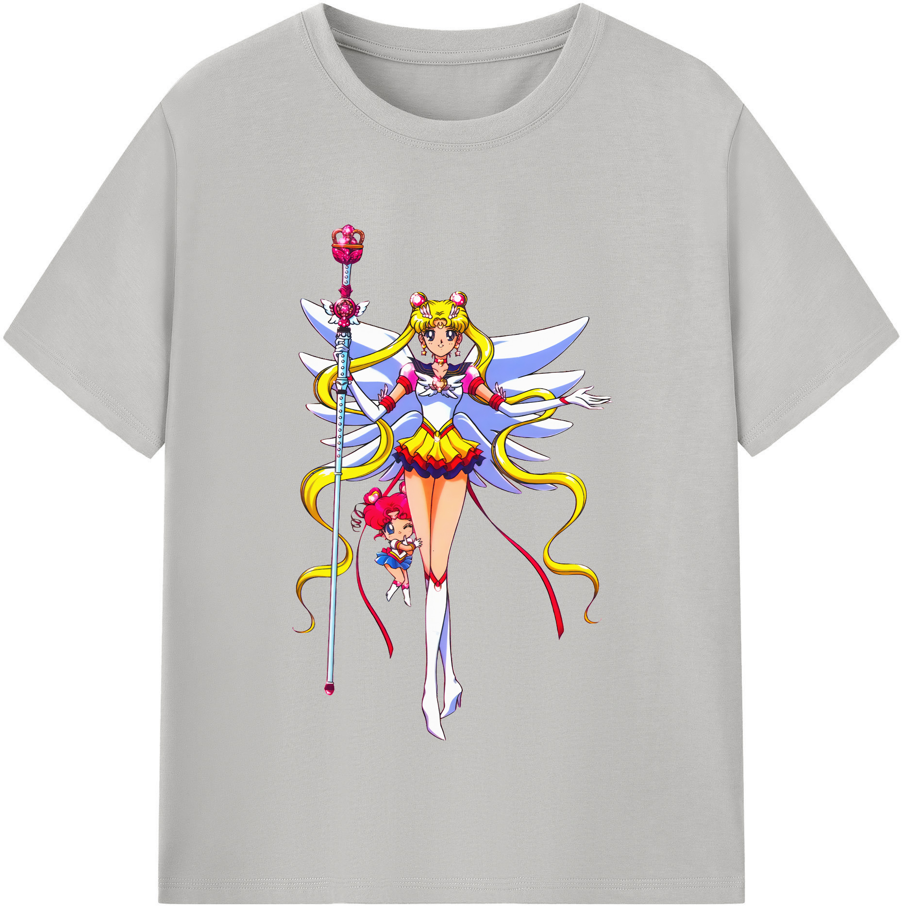 （画像用） 美少女戦士セーラームーン 月野 うさぎ つきの うさぎ Sailor Moon Tsukino Usagi 綿100％半袖Tシャツ（フロントプリント）