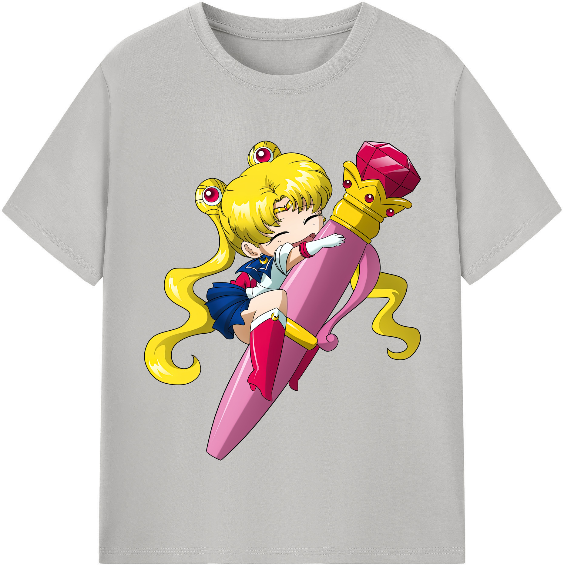 （画像用） 美少女戦士セーラームーン 月野 うさぎ つきの うさぎ Sailor Moon Tsukino Usagi 綿100％半袖Tシャツ（フロントプリント）