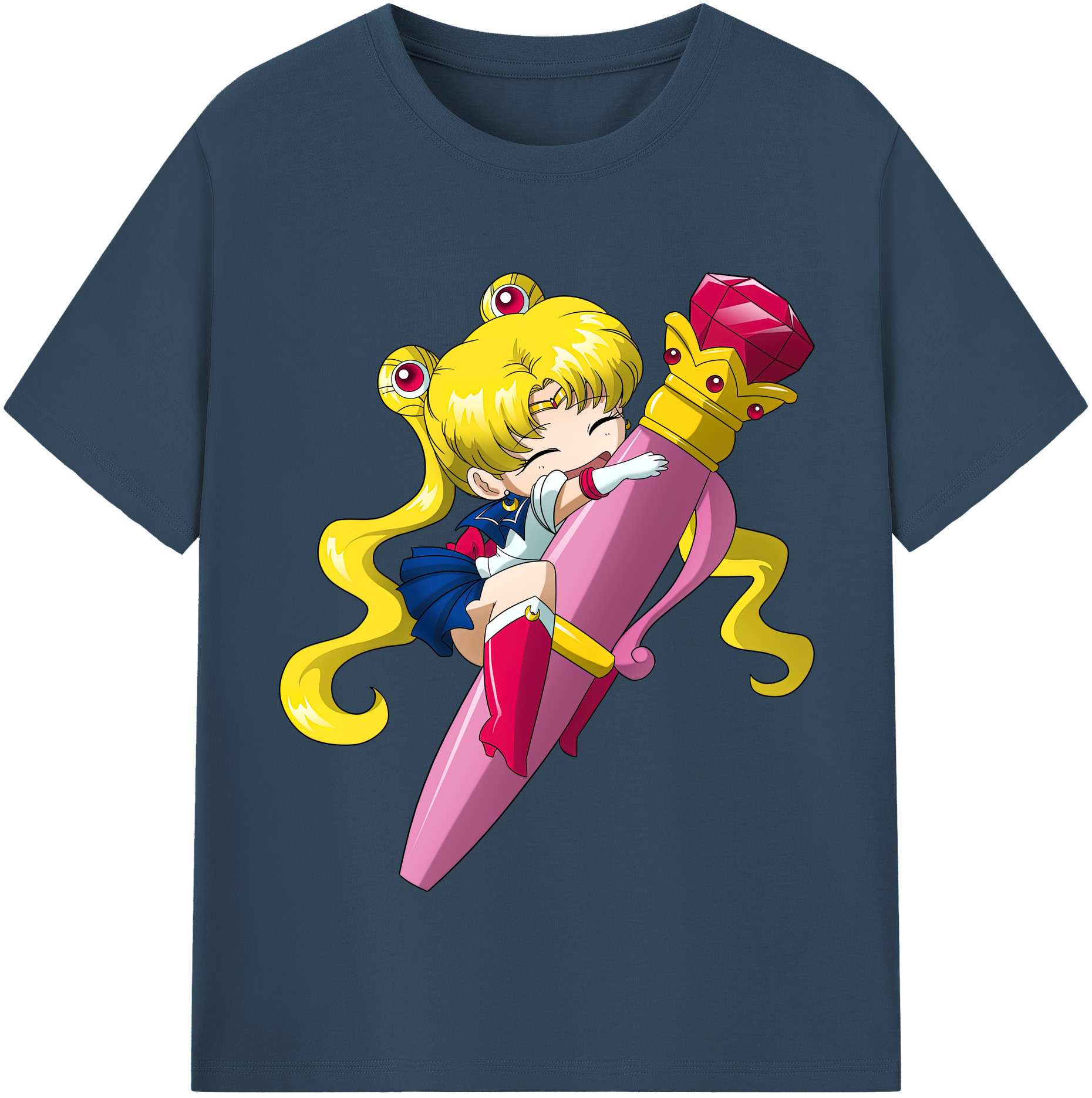 （画像用） 美少女戦士セーラームーン 月野 うさぎ つきの うさぎ Sailor Moon Tsukino Usagi 綿100％半袖Tシャツ（フロントプリント）