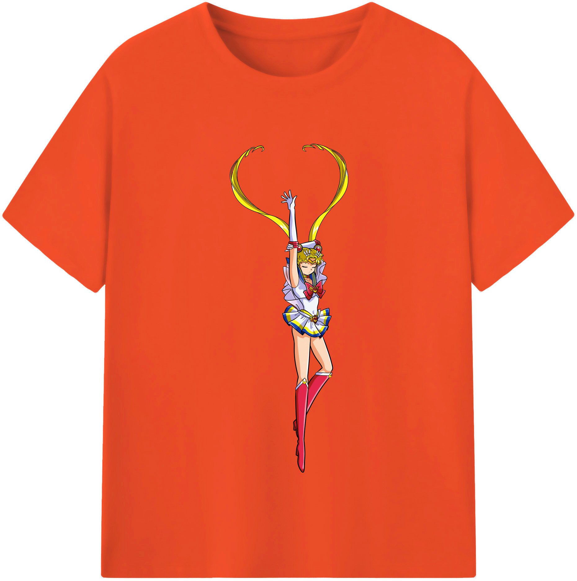 （画像用） 美少女戦士セーラームーン 月野 うさぎ つきの うさぎ Sailor Moon Tsukino Usagi 綿100％半袖Tシャツ（フロントプリント）