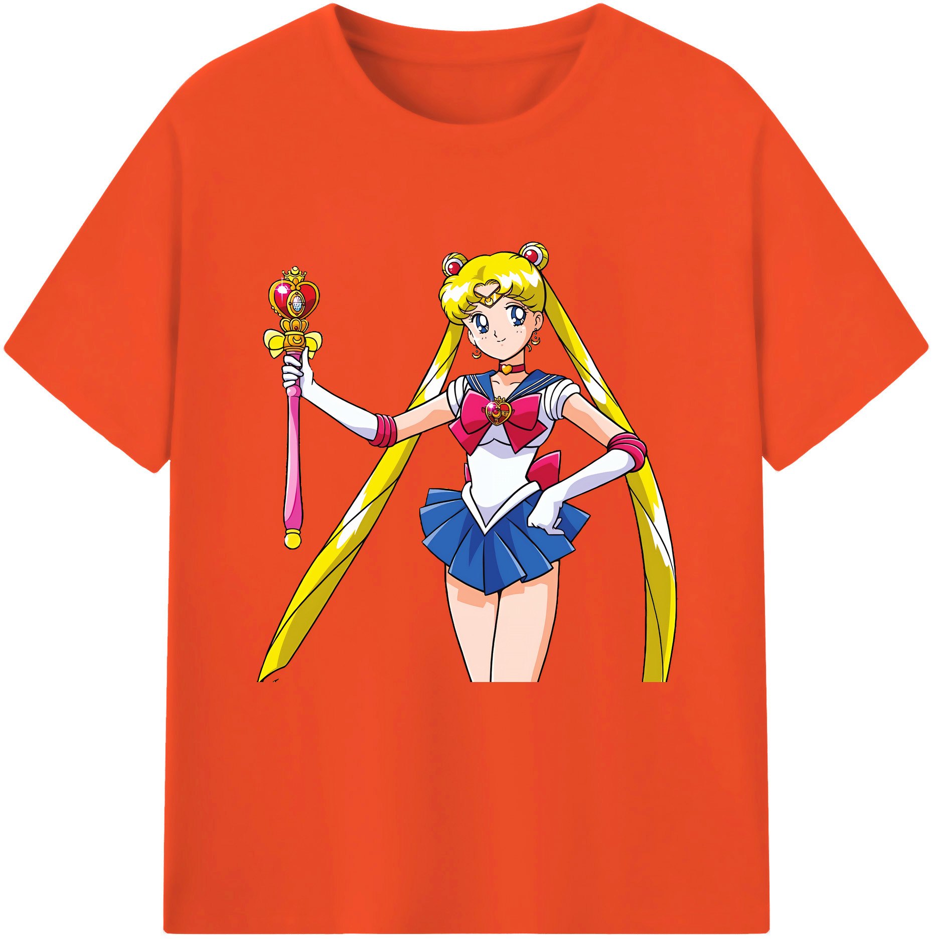 （画像用） 美少女戦士セーラームーン 月野 うさぎ つきの うさぎ Sailor Moon Tsukino Usagi 綿100％半袖Tシャツ（フロントプリント）