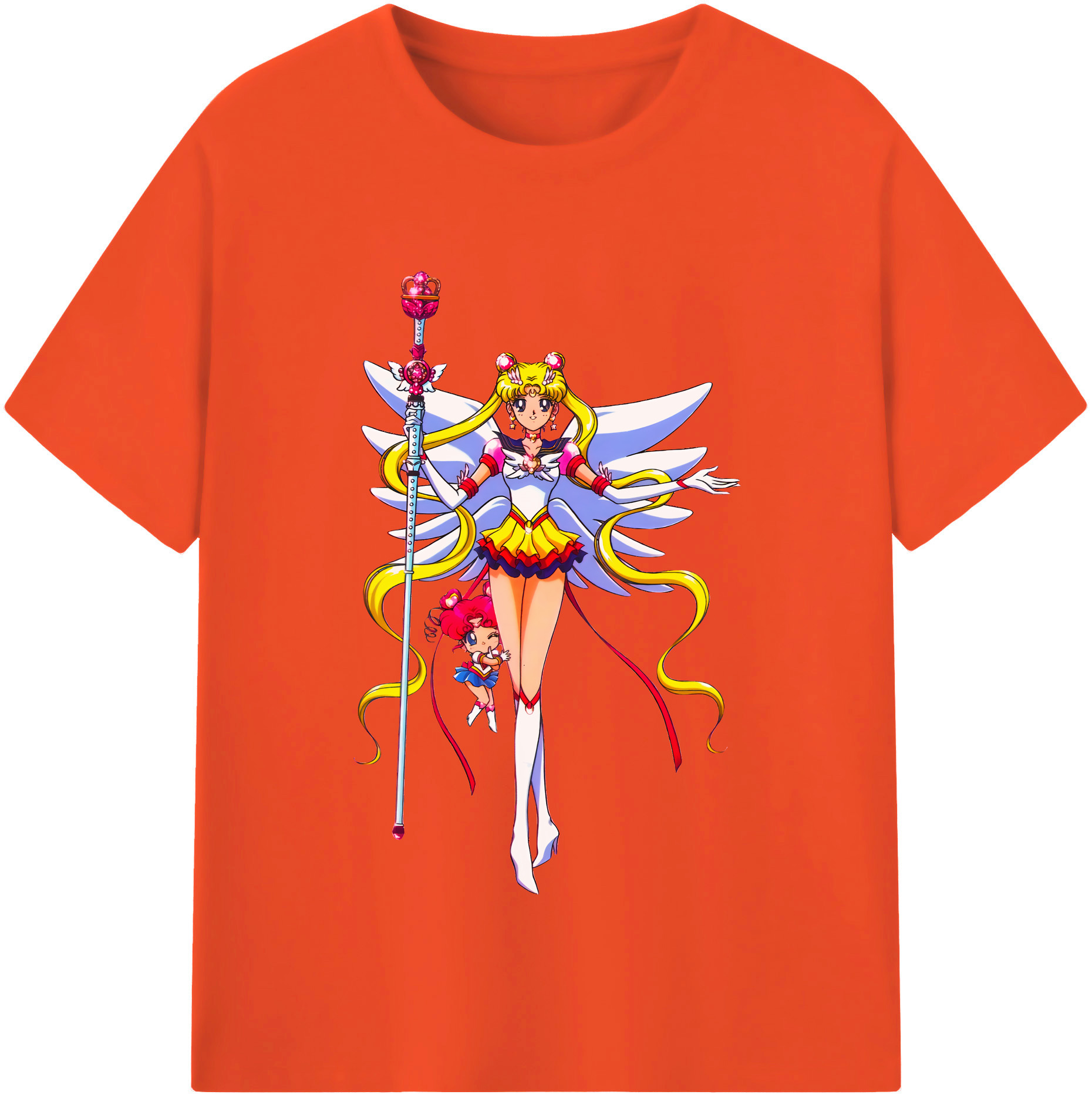 （画像用） 美少女戦士セーラームーン 月野 うさぎ つきの うさぎ Sailor Moon Tsukino Usagi 綿100％半袖Tシャツ（フロントプリント）