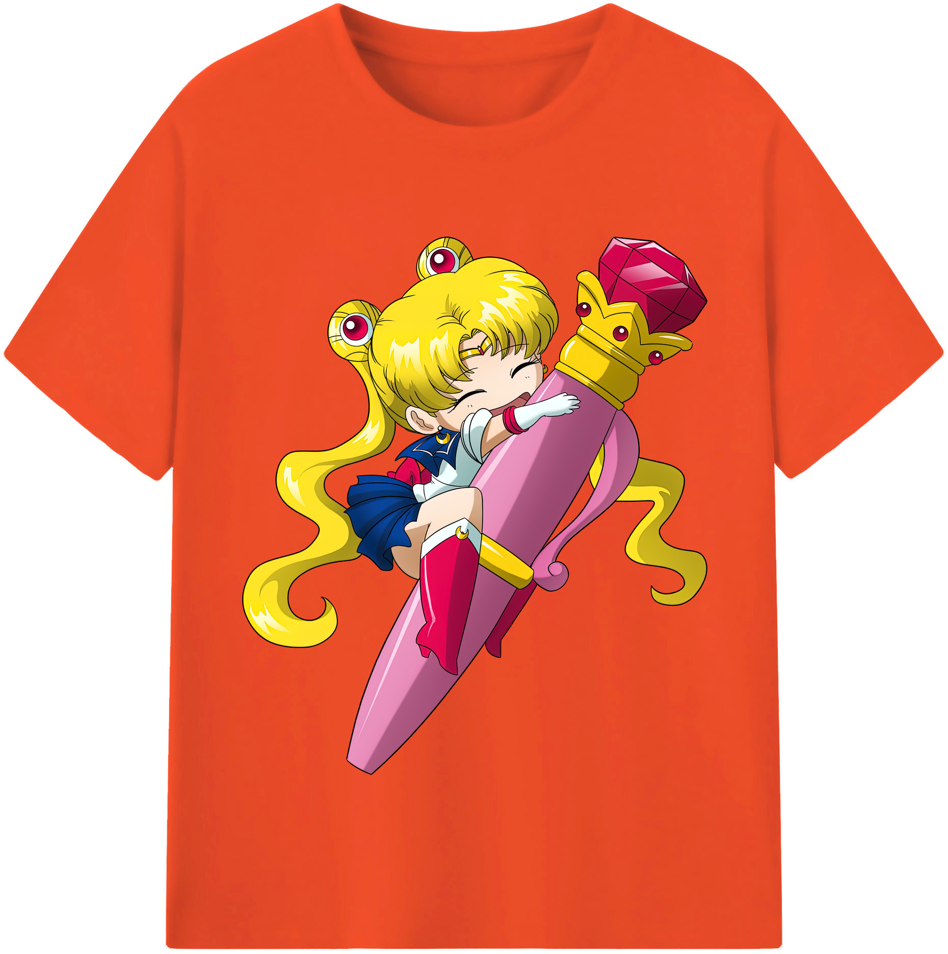 （画像用） 美少女戦士セーラームーン 月野 うさぎ つきの うさぎ Sailor Moon Tsukino Usagi 綿100％半袖Tシャツ（フロントプリント）