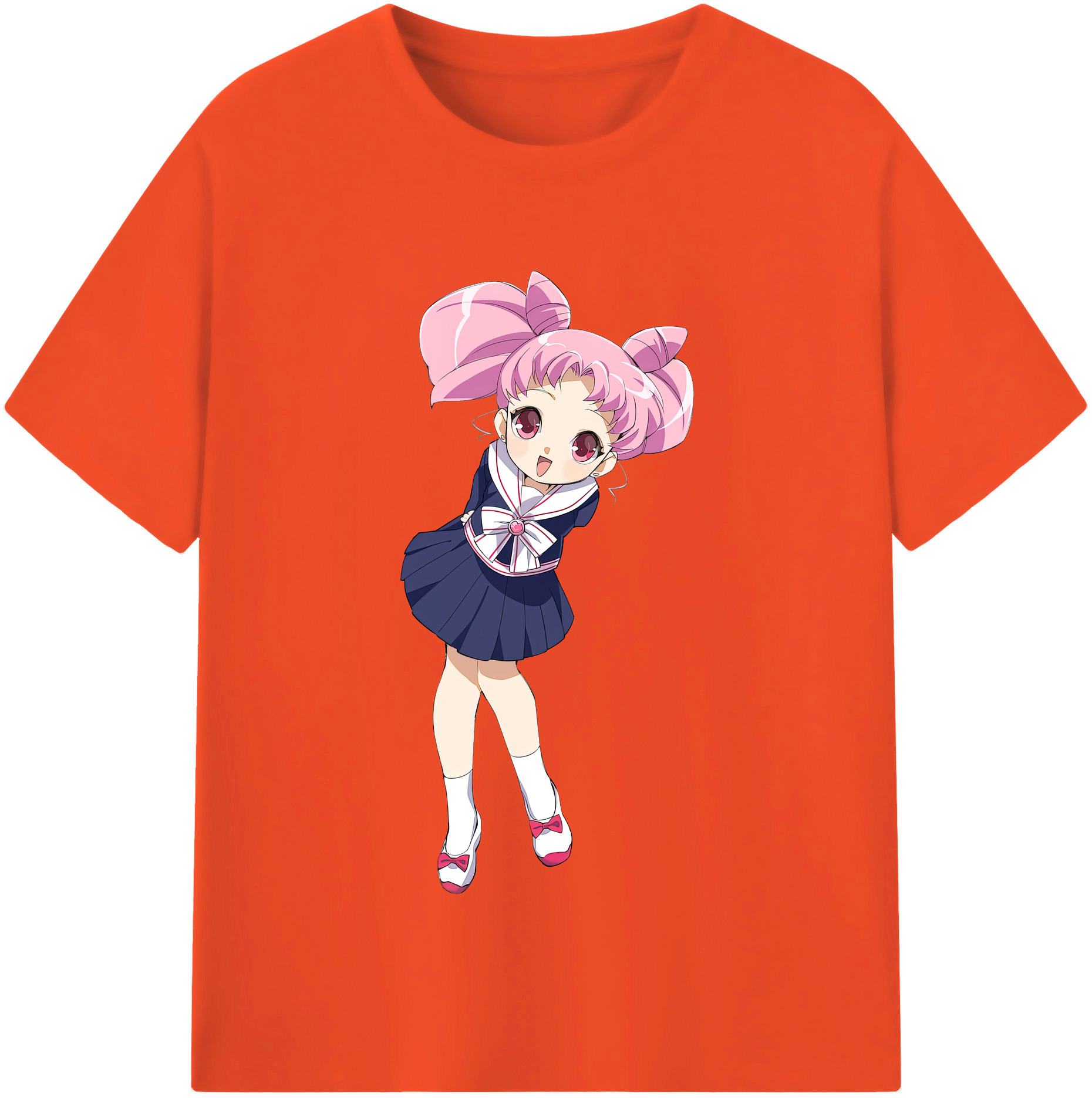 （画像用） 美少女戦士セーラームーン ちびうさ Sailor Moon Chibiusa Tsukino Usagi Small Lady Serenity 綿100％半袖Tシャツ（フロントプリント）