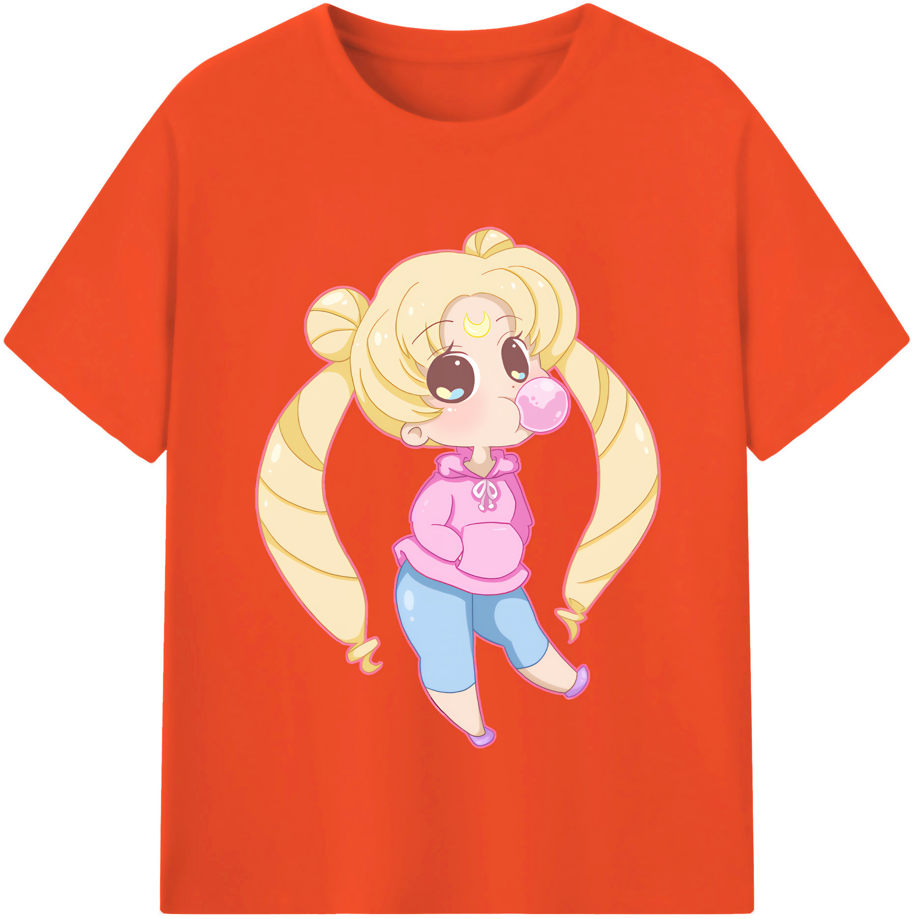 （画像用） 美少女戦士セーラームーン 愛野 美奈子 あいの みなこ Sailor Moon Aino Minako 綿100％半袖Tシャツ（フロントプリント）
