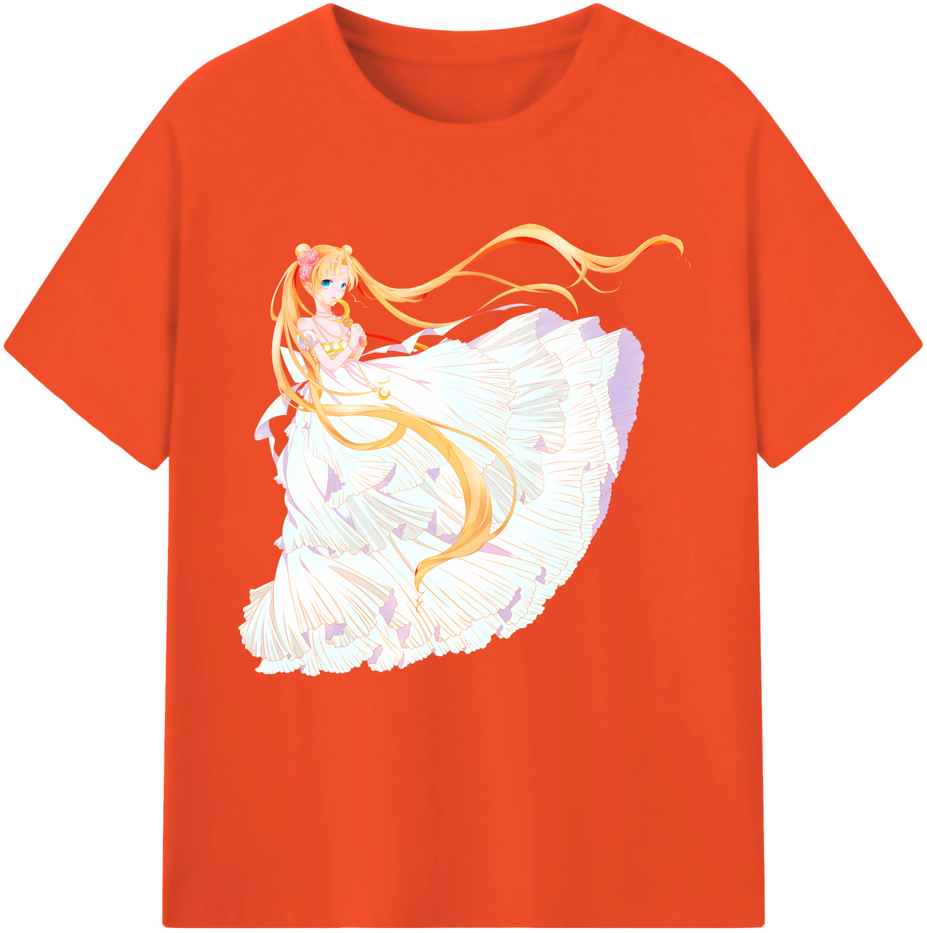 （画像用） 美少女戦士セーラームーン 愛野 美奈子 あいの みなこ Sailor Moon Aino Minako 綿100％半袖Tシャツ（フロントプリント）