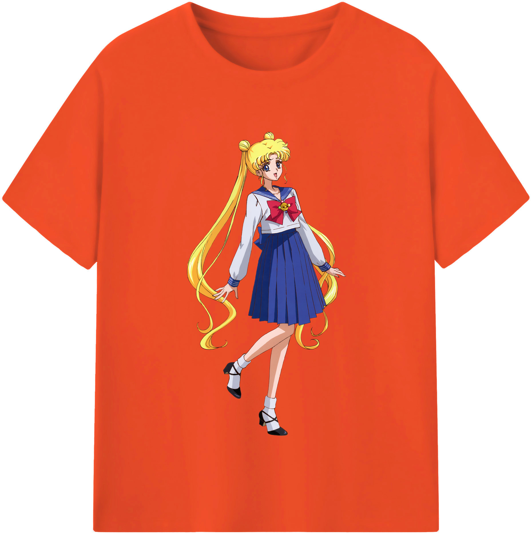 （画像用） 美少女戦士セーラームーン 愛野 美奈子 あいの みなこ Sailor Moon Aino Minako 綿100％半袖Tシャツ（フロントプリント）
