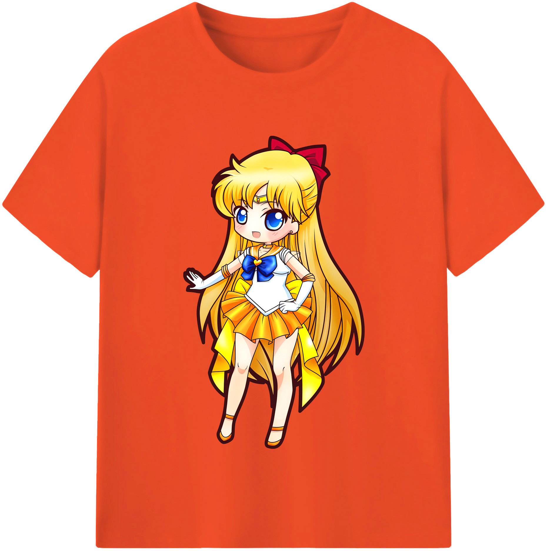 （画像用） 美少女戦士セーラームーン 愛野 美奈子 あいの みなこ Sailor Moon Aino Minako 綿100％半袖Tシャツ（フロントプリント）