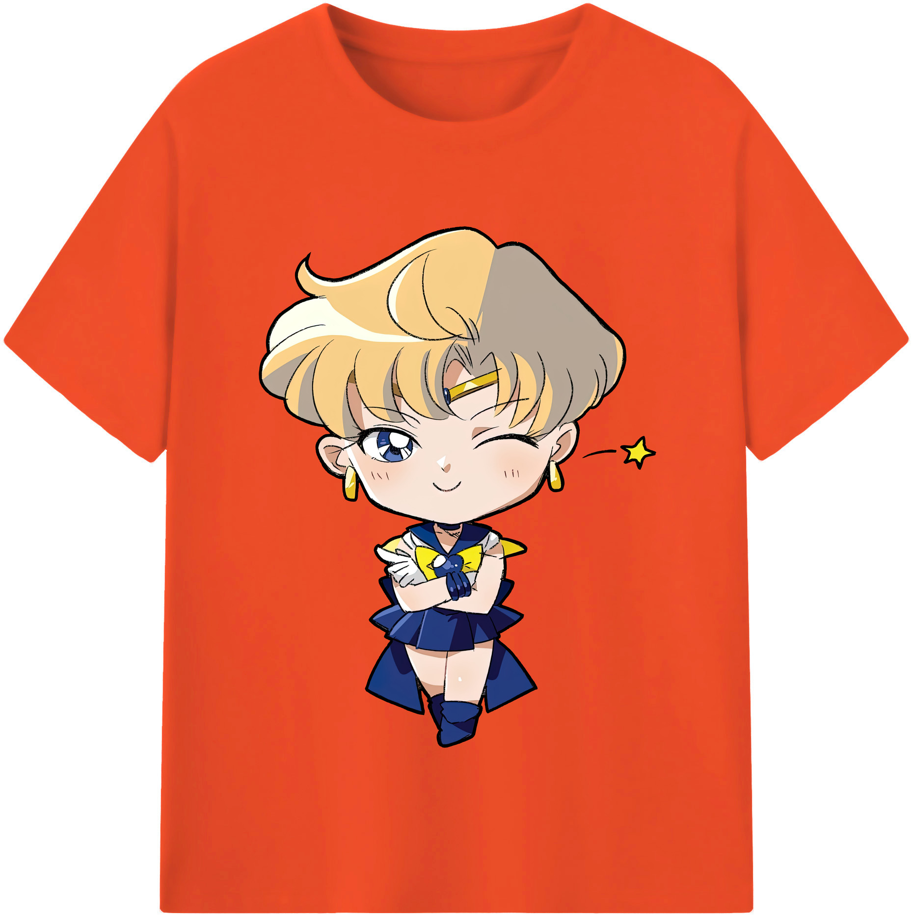 （画像用） 美少女戦士セーラームーン 天王はるか Sailor Moon Tenoh Haruka 綿100％半袖Tシャツ（フロントプリント）