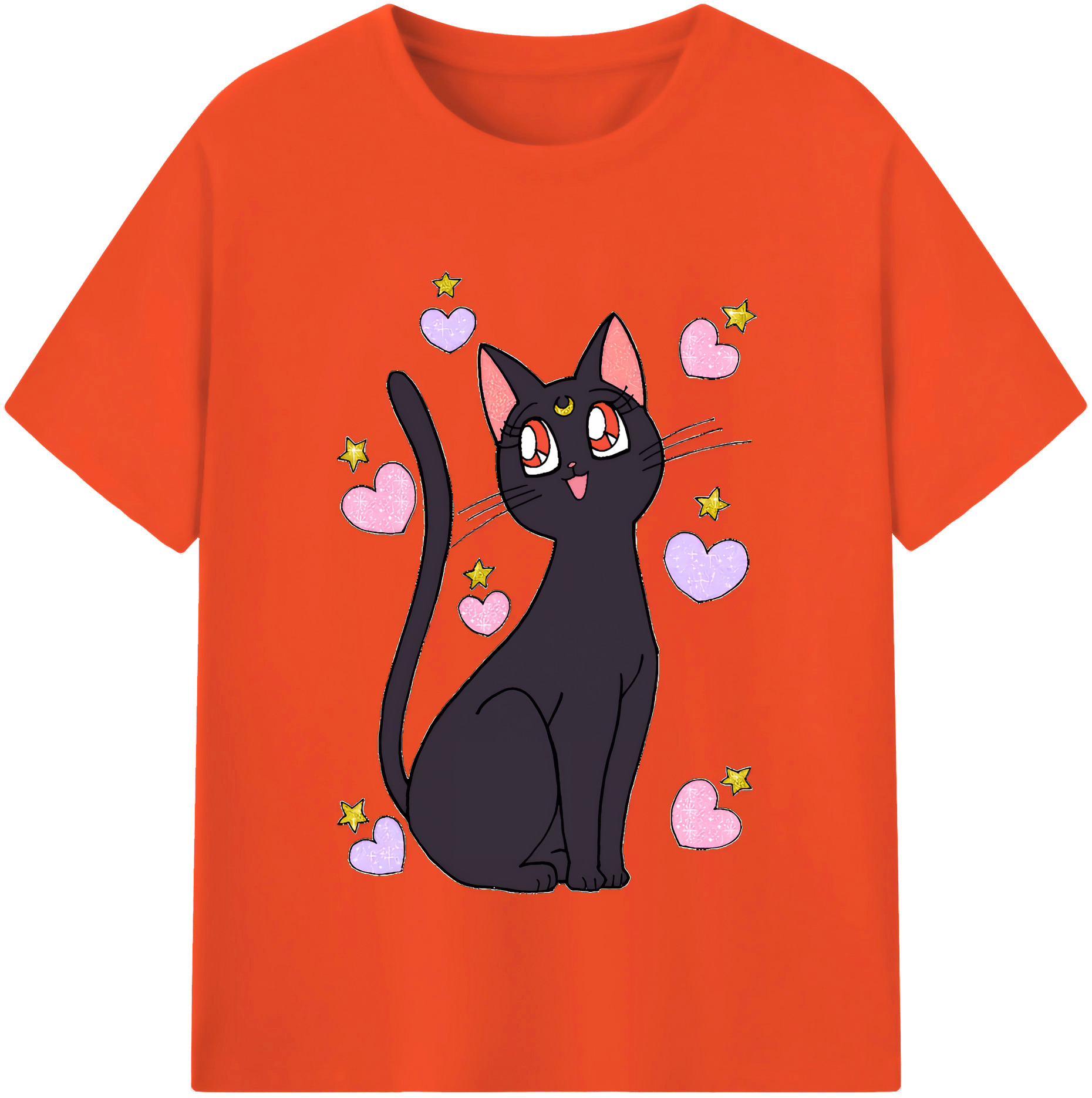 （画像用） 美少女戦士セーラームーン Sailor Moon 綿100％半袖Tシャツ（フロントプリント）