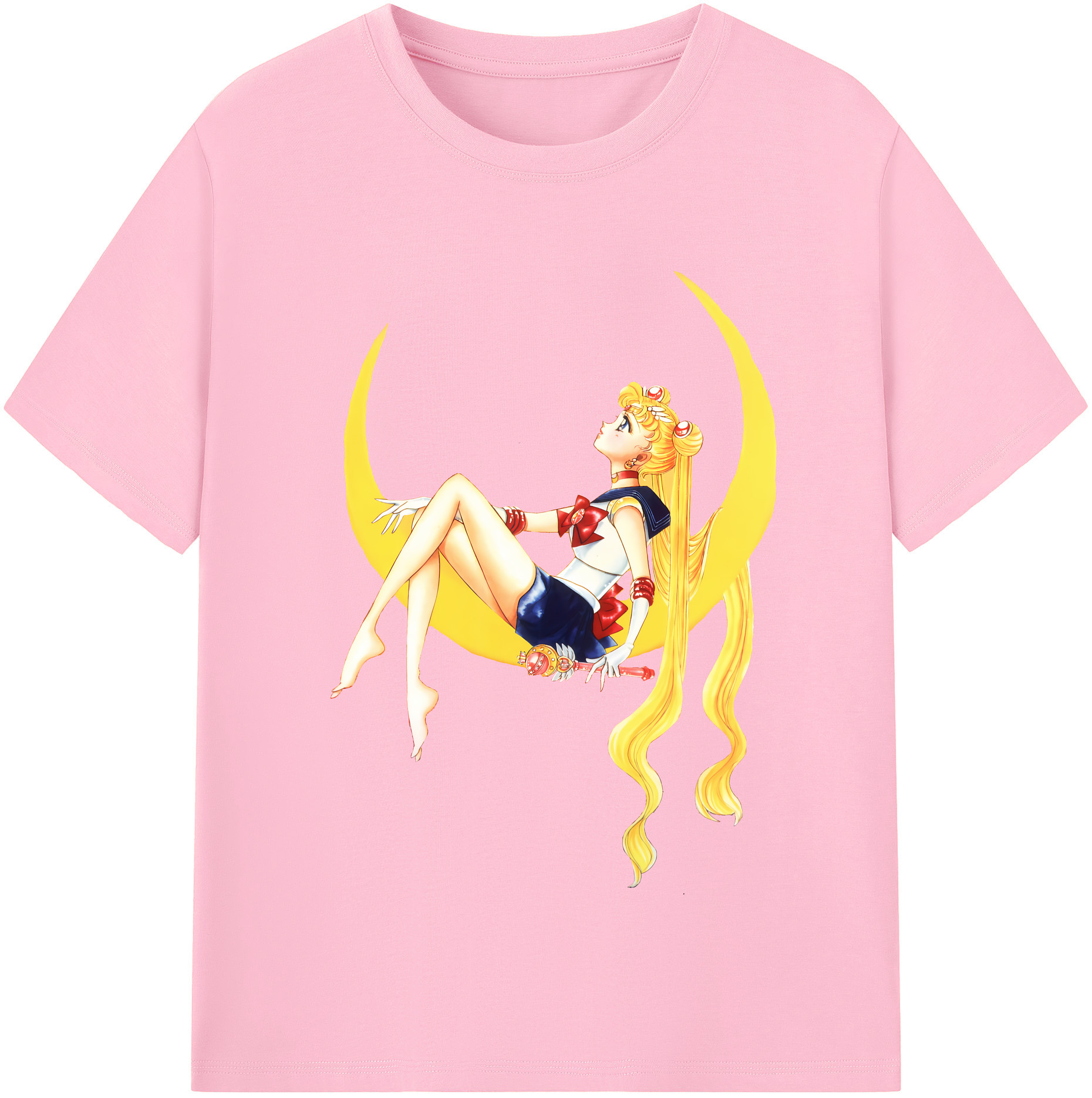 （画像用） 美少女戦士セーラームーン 月野 うさぎ つきの うさぎ Sailor Moon Tsukino Usagi 綿100％半袖Tシャツ（フロントプリント）