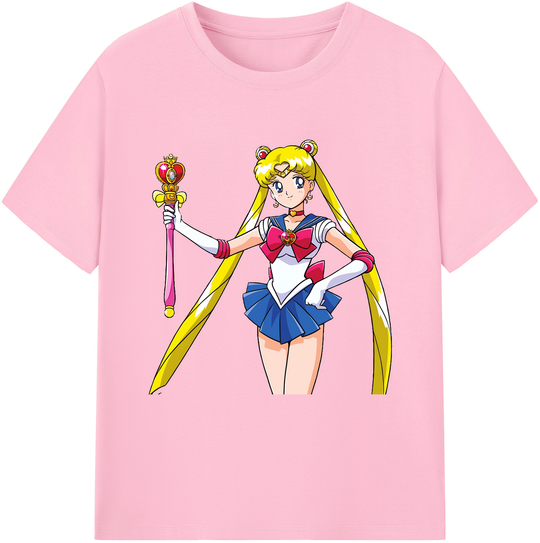 （画像用） 美少女戦士セーラームーン 月野 うさぎ つきの うさぎ Sailor Moon Tsukino Usagi 綿100％半袖Tシャツ（フロントプリント）