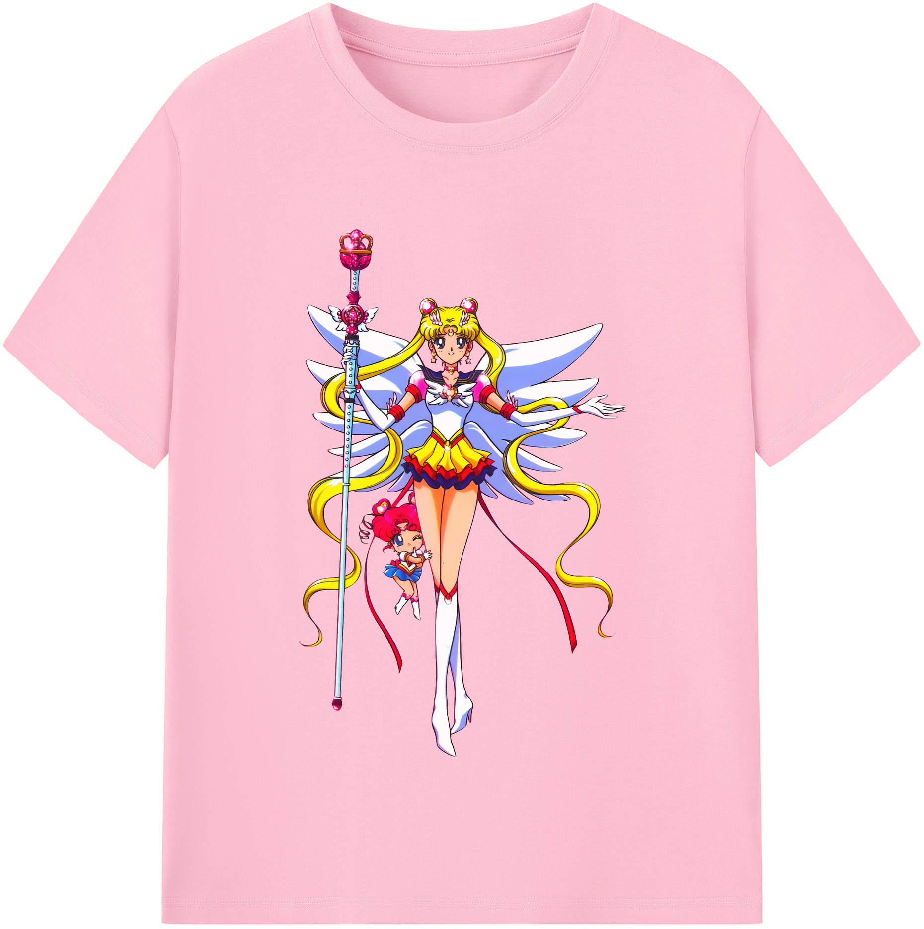 （画像用） 美少女戦士セーラームーン 月野 うさぎ つきの うさぎ Sailor Moon Tsukino Usagi 綿100％半袖Tシャツ（フロントプリント）