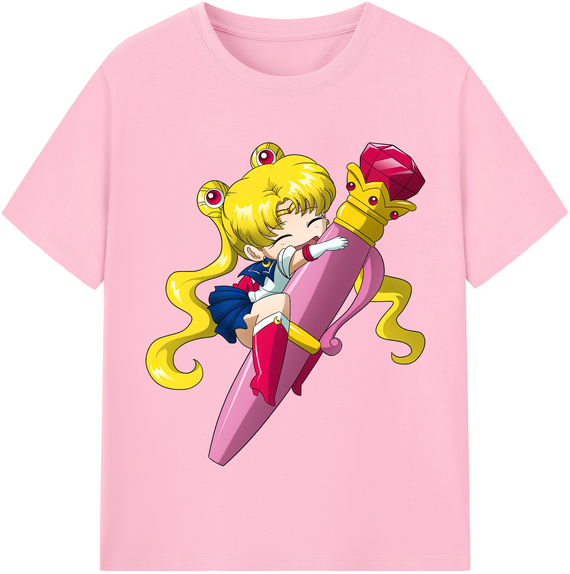 （画像用） 美少女戦士セーラームーン 月野 うさぎ つきの うさぎ Sailor Moon Tsukino Usagi 綿100％半袖Tシャツ（フロントプリント）
