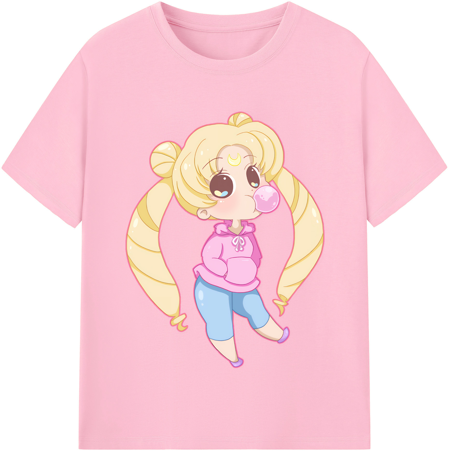 （画像用） 美少女戦士セーラームーン 愛野 美奈子 あいの みなこ Sailor Moon Aino Minako 綿100％半袖Tシャツ（フロントプリント）