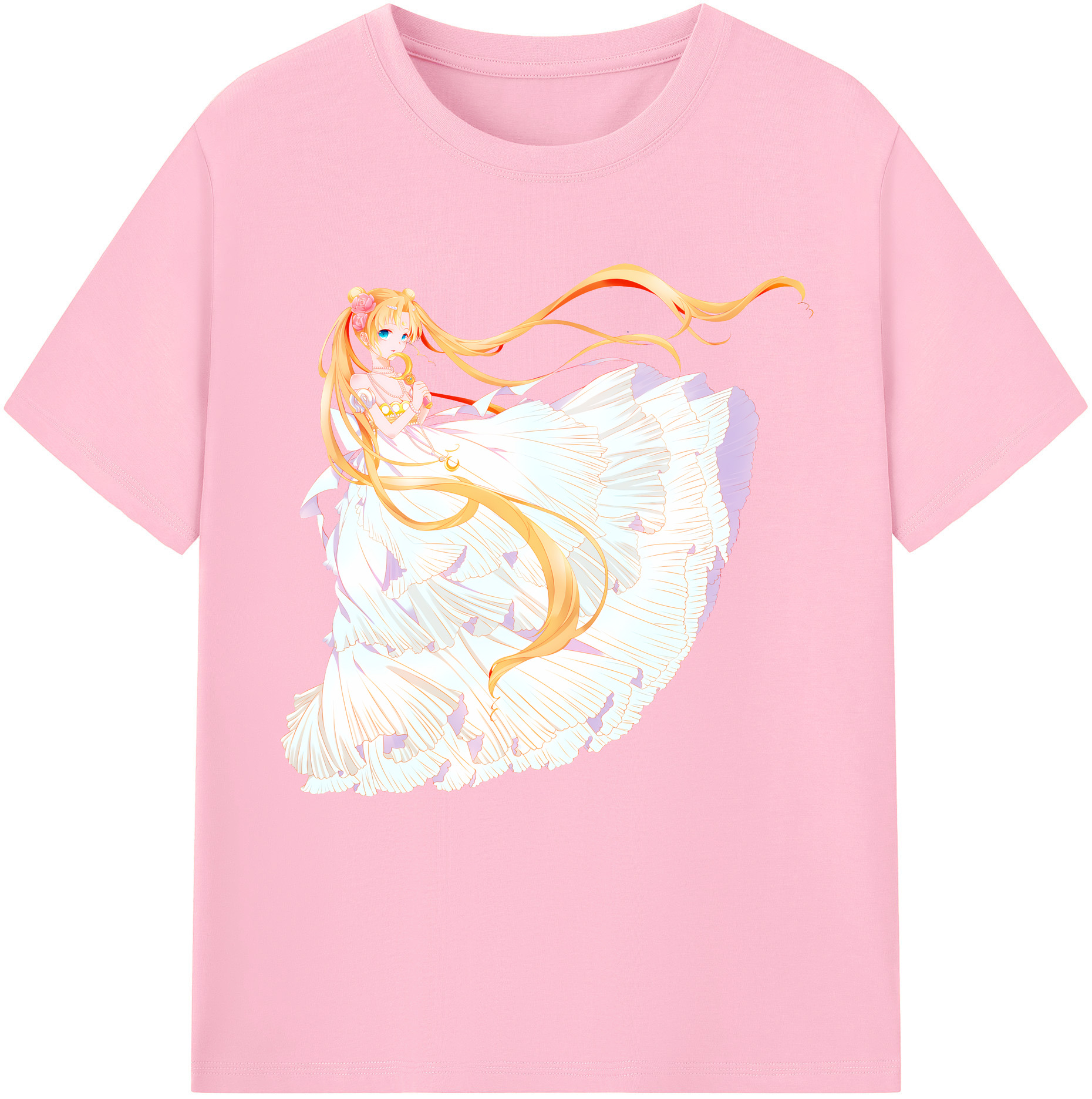 （画像用） 美少女戦士セーラームーン 愛野 美奈子 あいの みなこ Sailor Moon Aino Minako 綿100％半袖Tシャツ（フロントプリント）