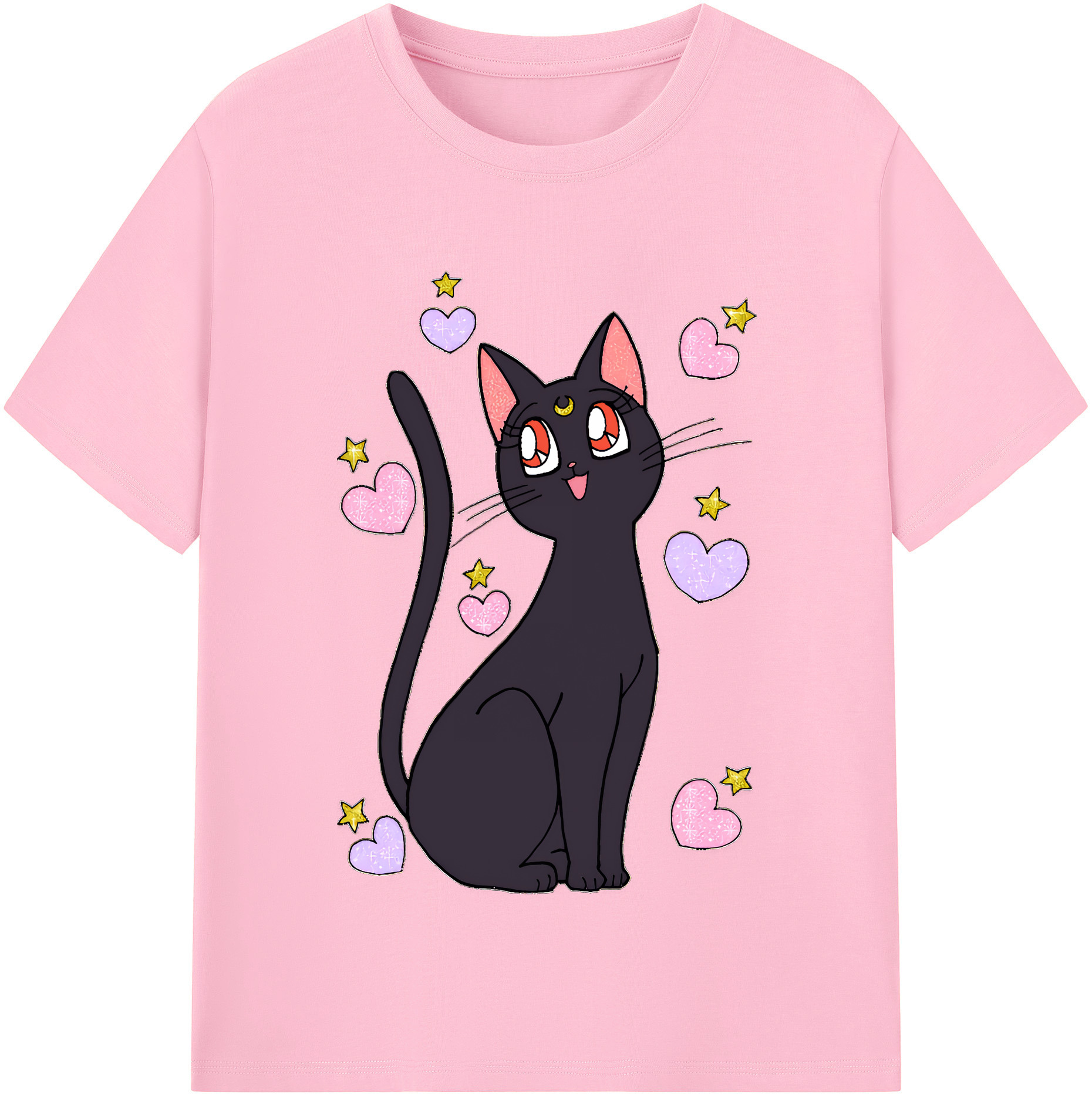 （画像用） 美少女戦士セーラームーン Sailor Moon 綿100％半袖Tシャツ（フロントプリント）