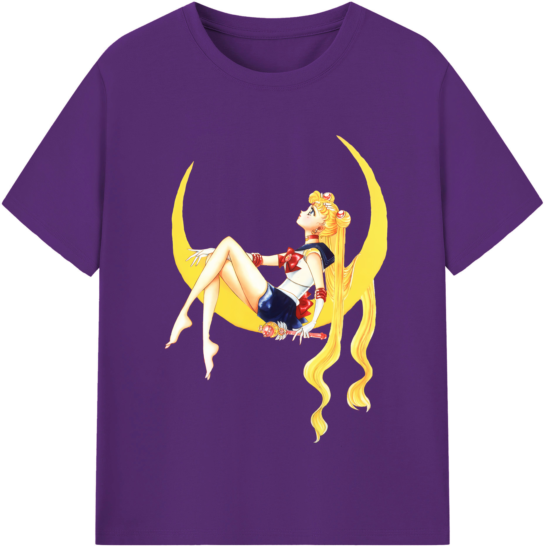 （画像用） 美少女戦士セーラームーン 月野 うさぎ つきの うさぎ Sailor Moon Tsukino Usagi 綿100％半袖Tシャツ（フロントプリント）