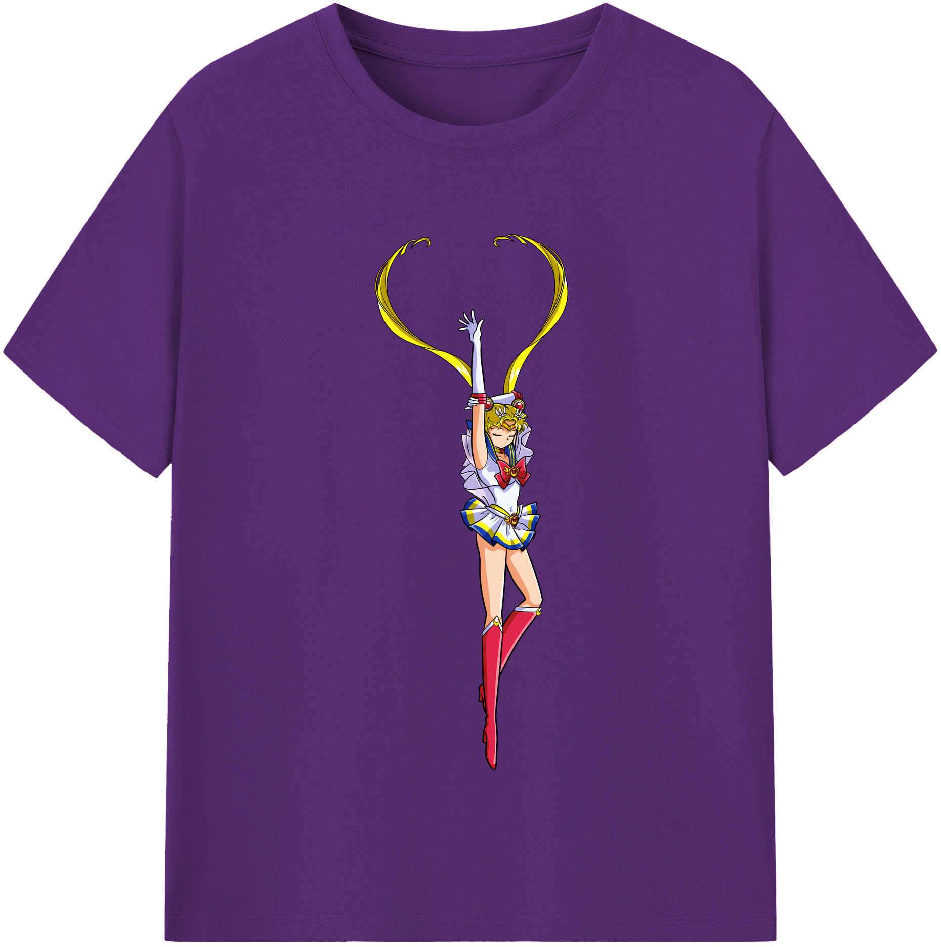（画像用） 美少女戦士セーラームーン 月野 うさぎ つきの うさぎ Sailor Moon Tsukino Usagi 綿100％半袖Tシャツ（フロントプリント）