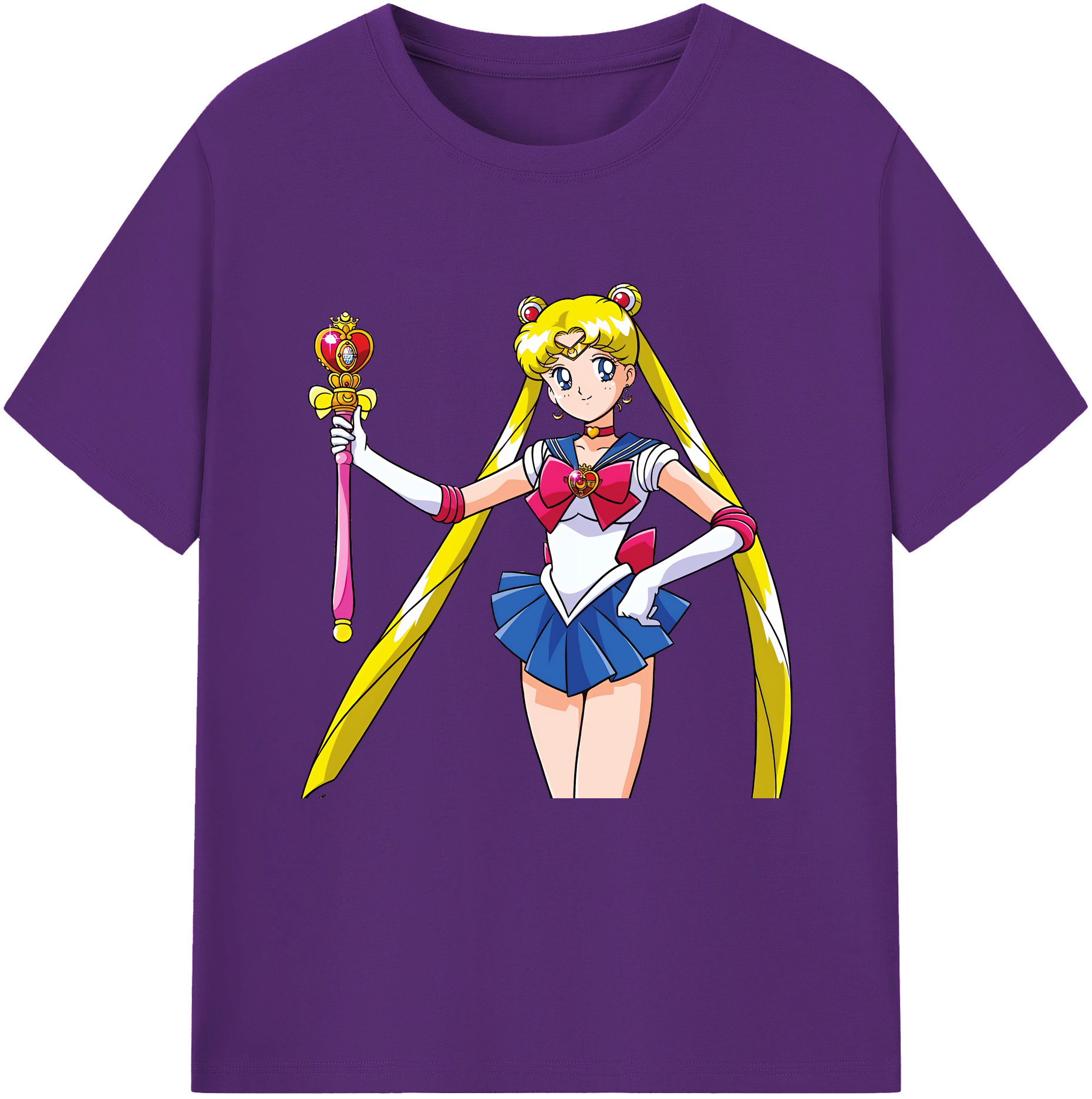 （画像用） 美少女戦士セーラームーン 月野 うさぎ つきの うさぎ Sailor Moon Tsukino Usagi 綿100％半袖Tシャツ（フロントプリント）