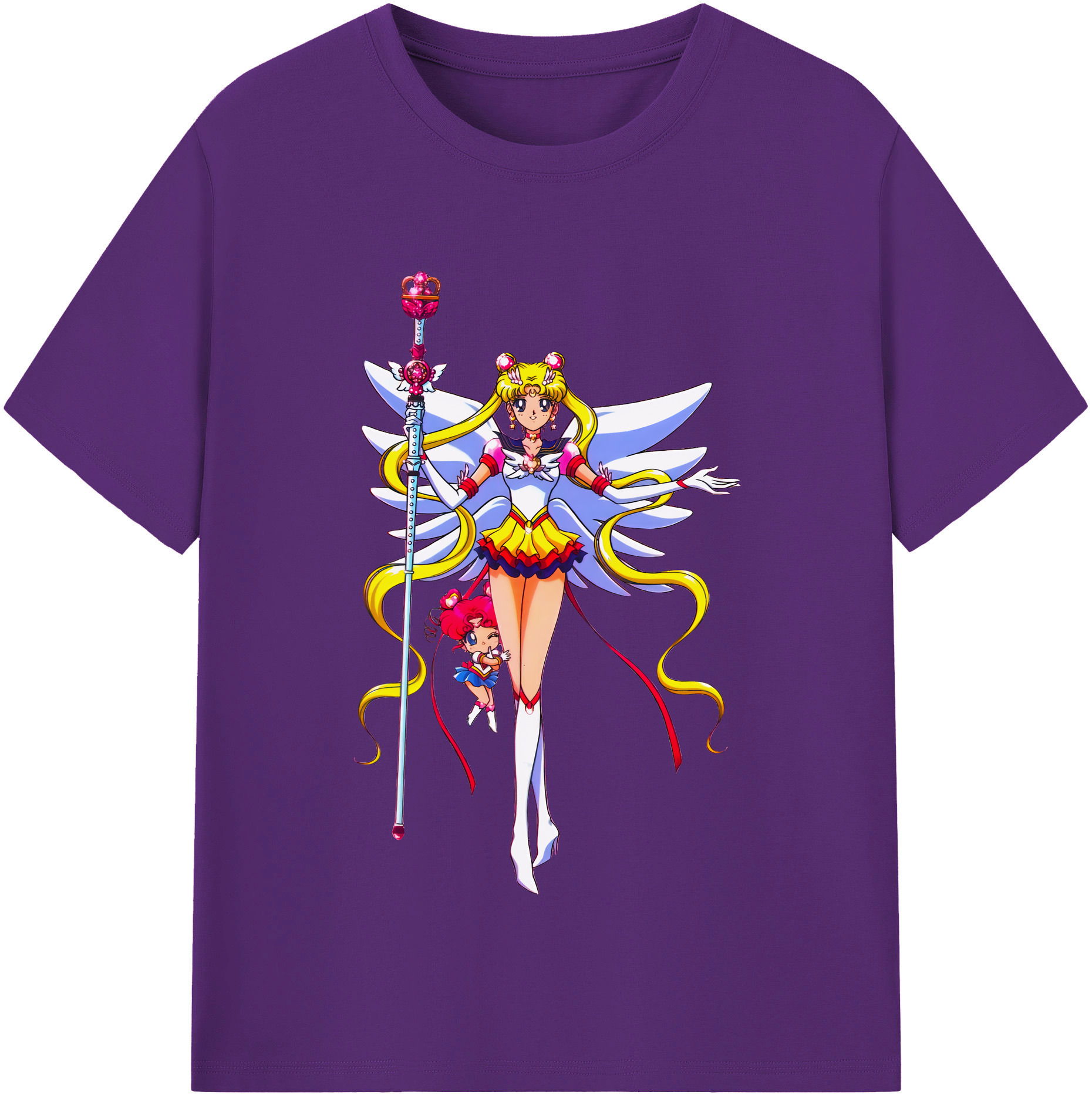 （画像用） 美少女戦士セーラームーン 月野 うさぎ つきの うさぎ Sailor Moon Tsukino Usagi 綿100％半袖Tシャツ（フロントプリント）