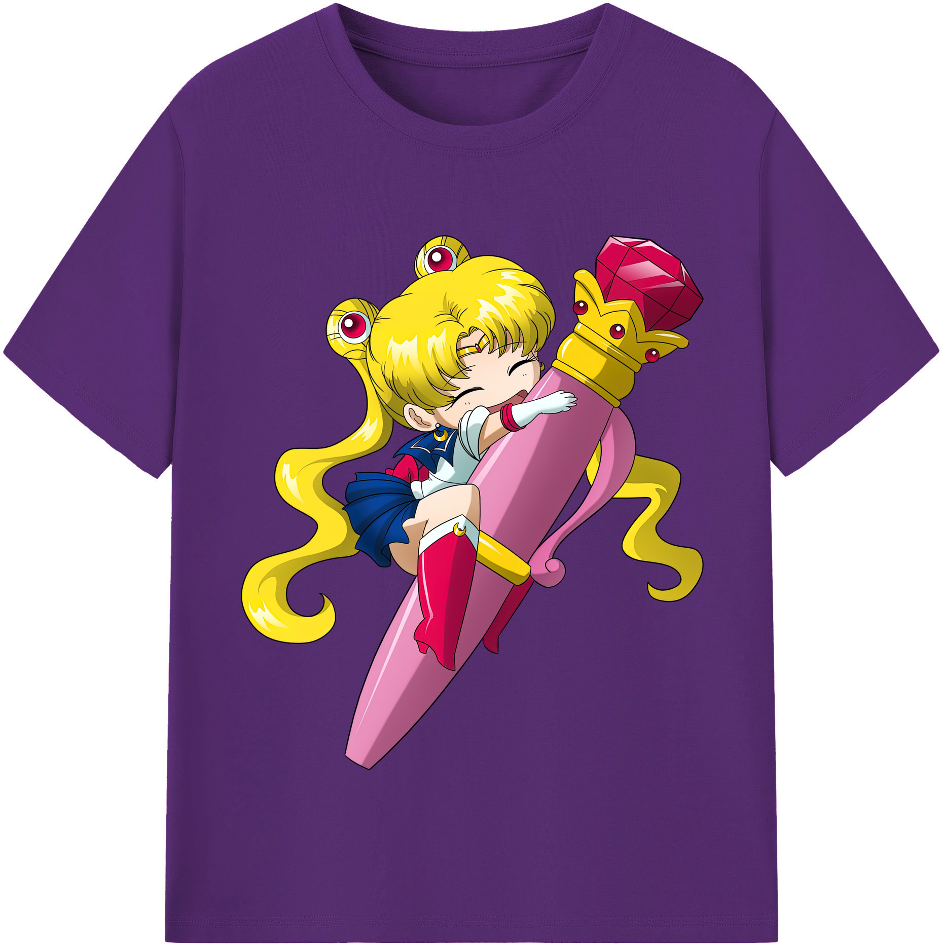 （画像用） 美少女戦士セーラームーン 月野 うさぎ つきの うさぎ Sailor Moon Tsukino Usagi 綿100％半袖Tシャツ（フロントプリント）