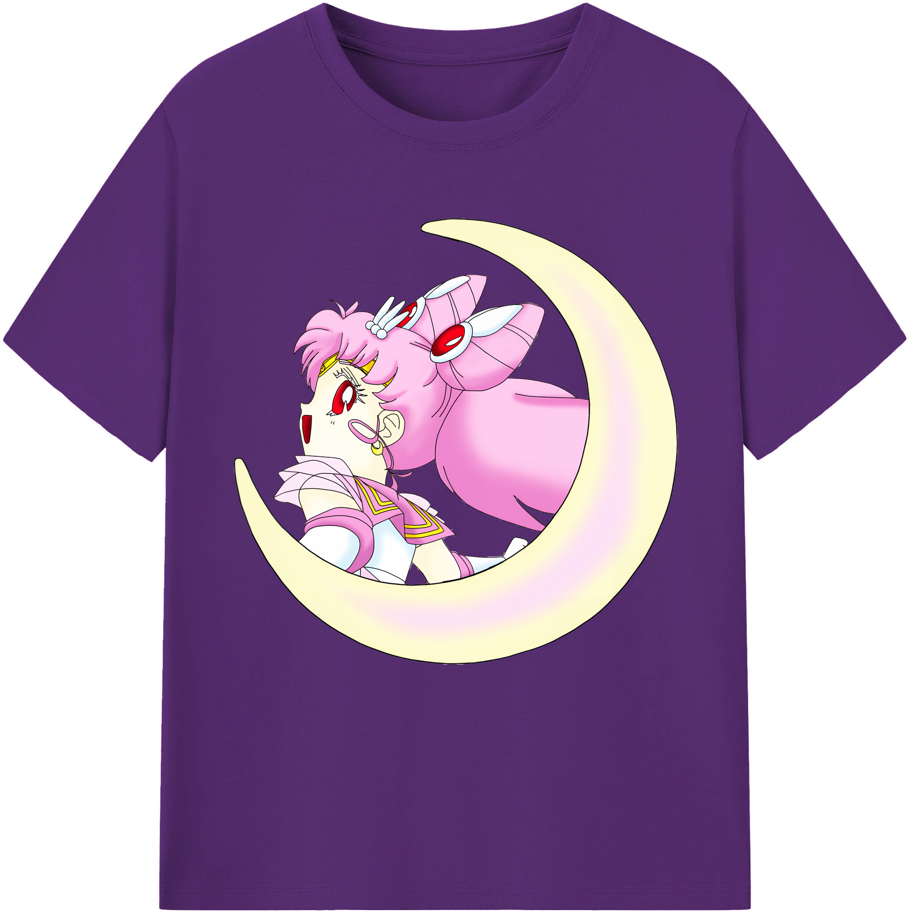 （画像用） 美少女戦士セーラームーン ちびうさ Sailor Moon Chibiusa Tsukino Usagi Small Lady Serenity 綿100％半袖Tシャツ（フロントプリント）