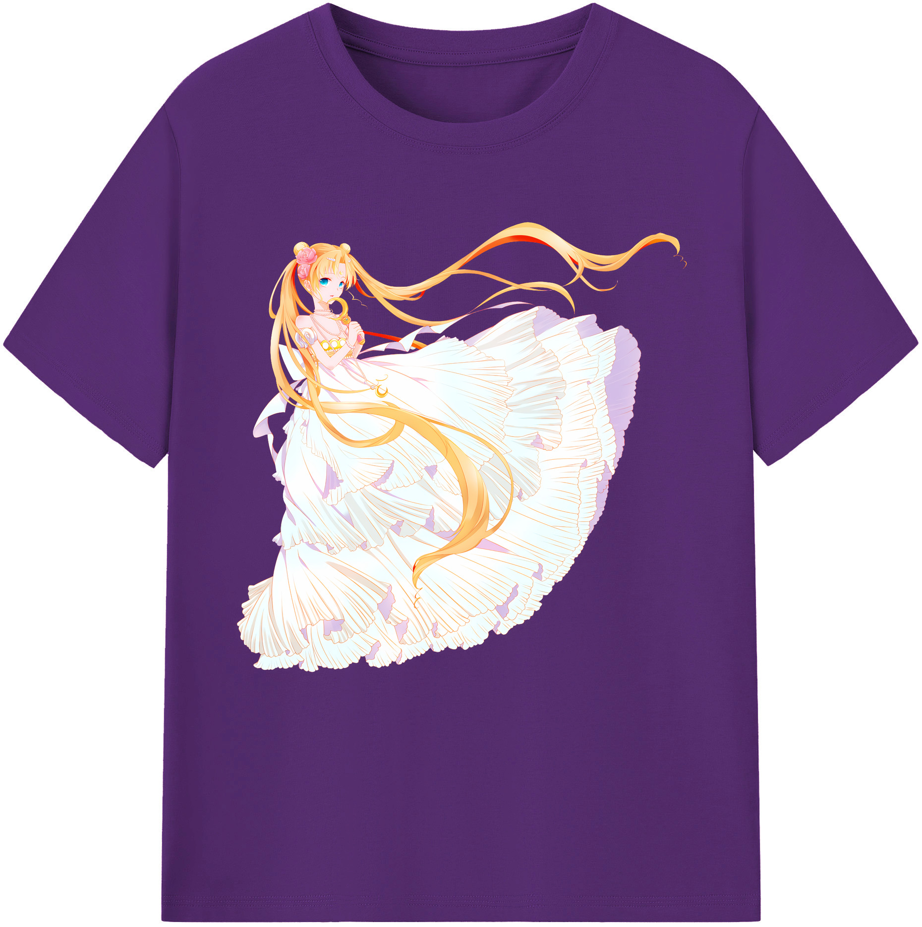 （画像用） 美少女戦士セーラームーン 愛野 美奈子 あいの みなこ Sailor Moon Aino Minako 綿100％半袖Tシャツ（フロントプリント）