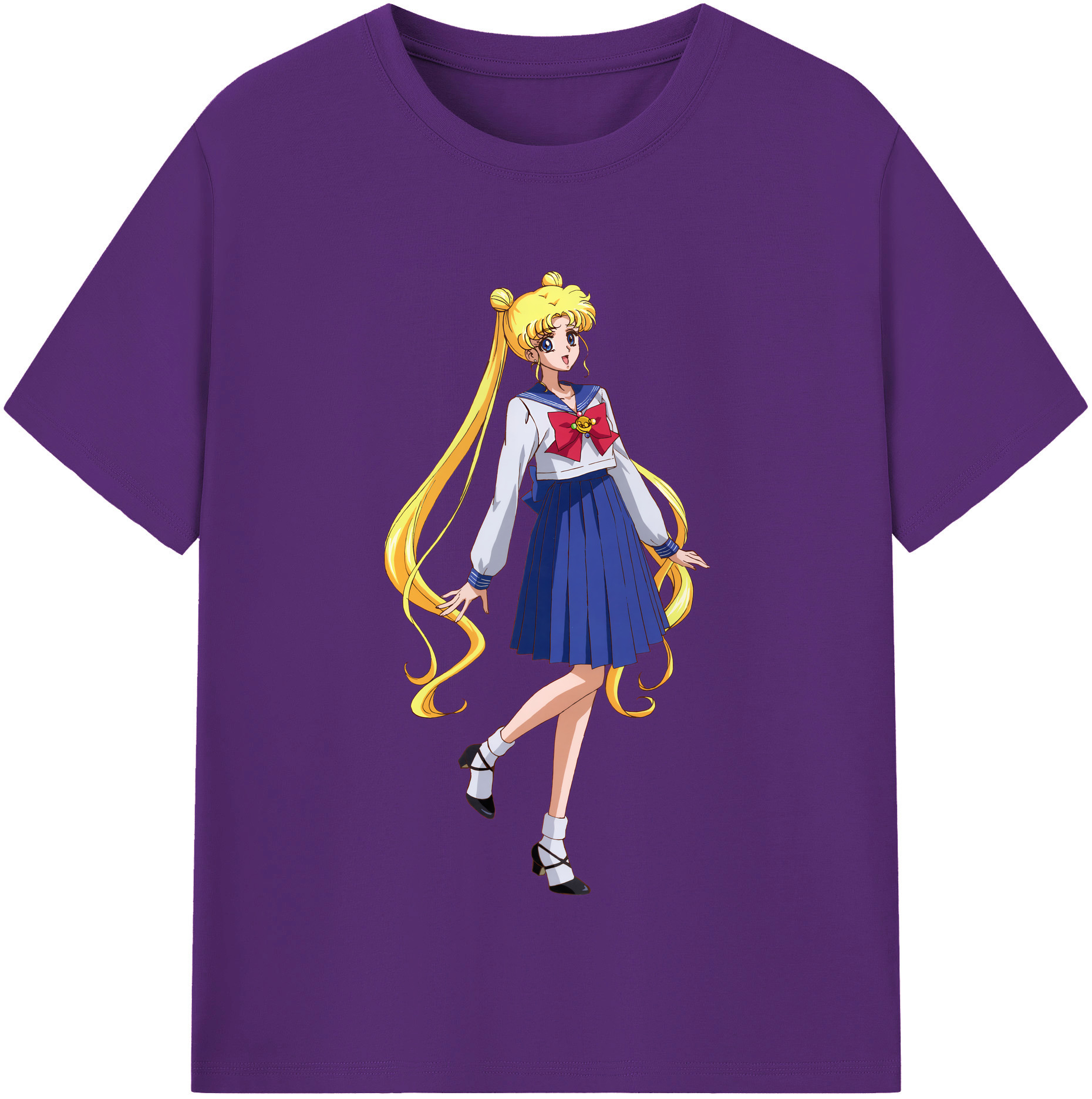 （画像用） 美少女戦士セーラームーン 愛野 美奈子 あいの みなこ Sailor Moon Aino Minako 綿100％半袖Tシャツ（フロントプリント）