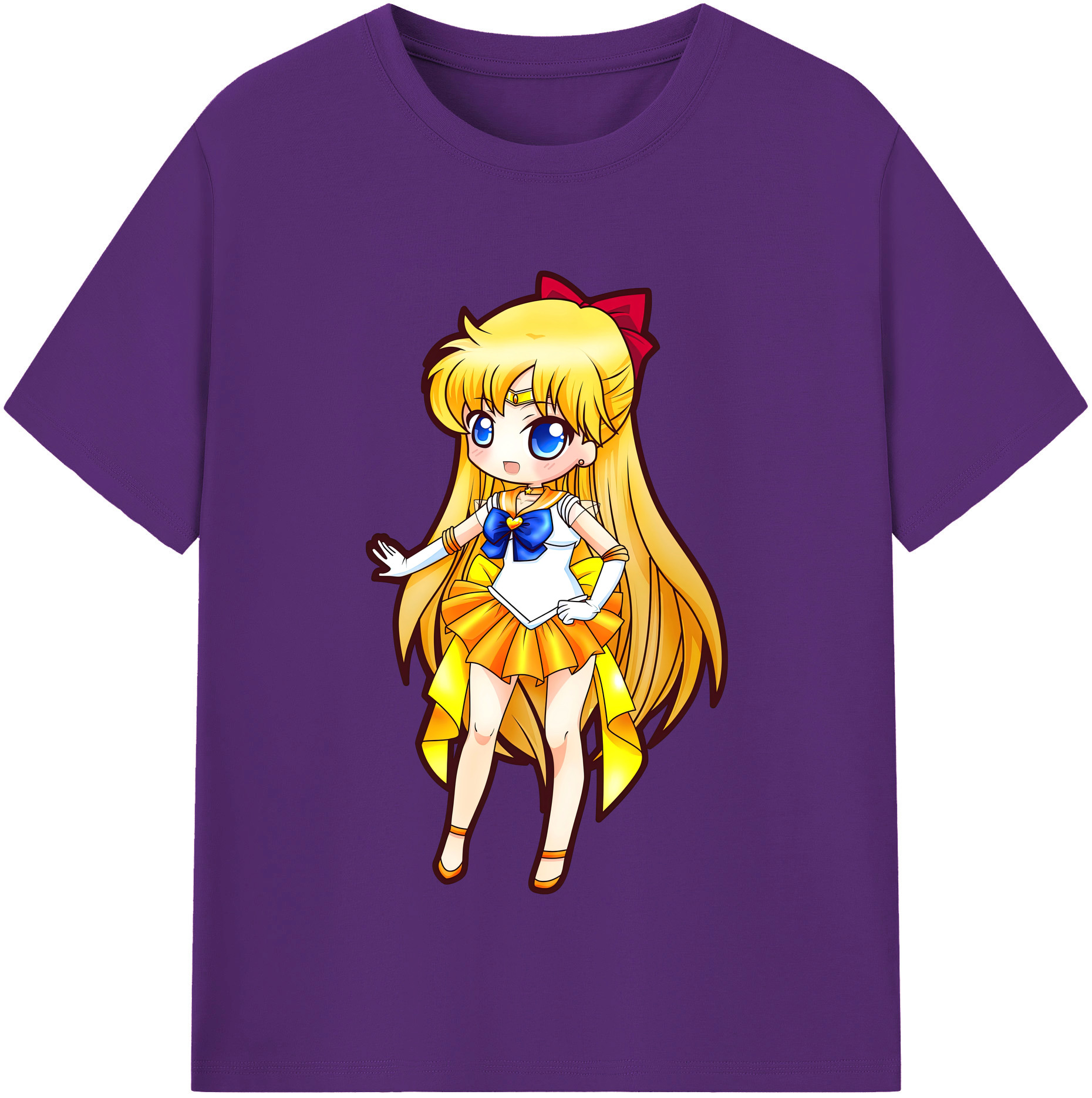 （画像用） 美少女戦士セーラームーン 愛野 美奈子 あいの みなこ Sailor Moon Aino Minako 綿100％半袖Tシャツ（フロントプリント）