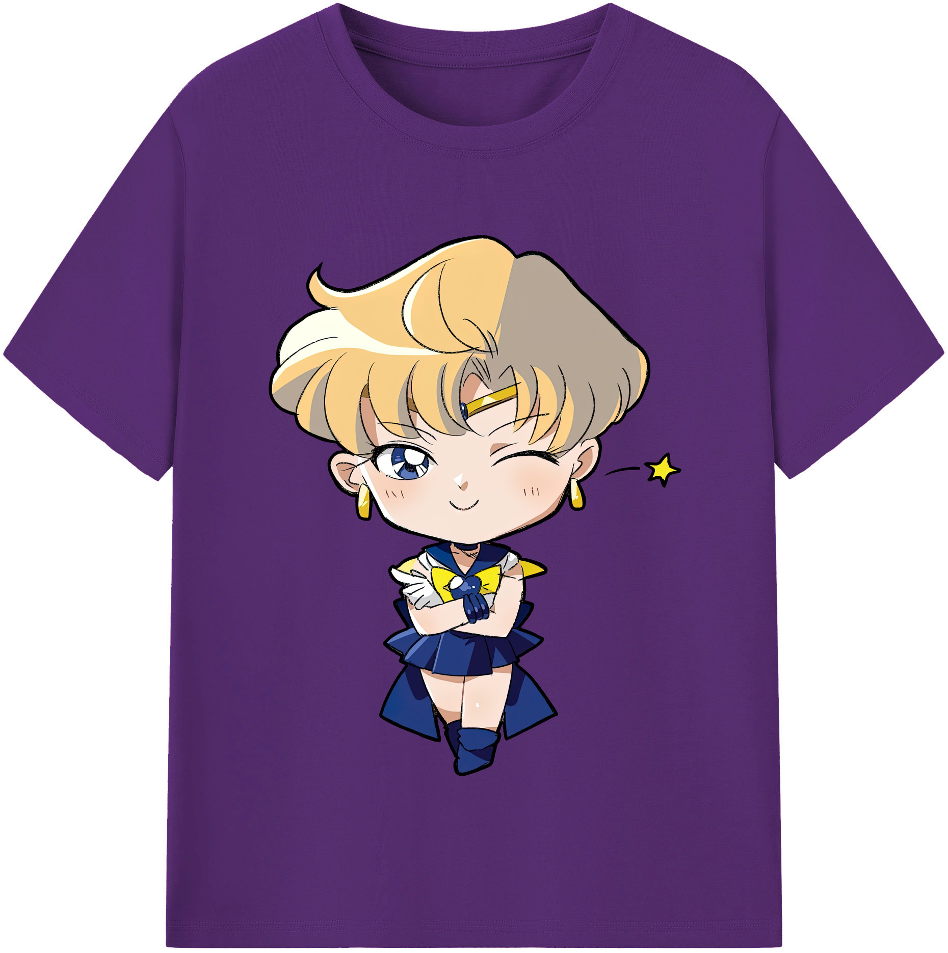 （画像用） 美少女戦士セーラームーン 天王はるか Sailor Moon Tenoh Haruka 綿100％半袖Tシャツ（フロントプリント）