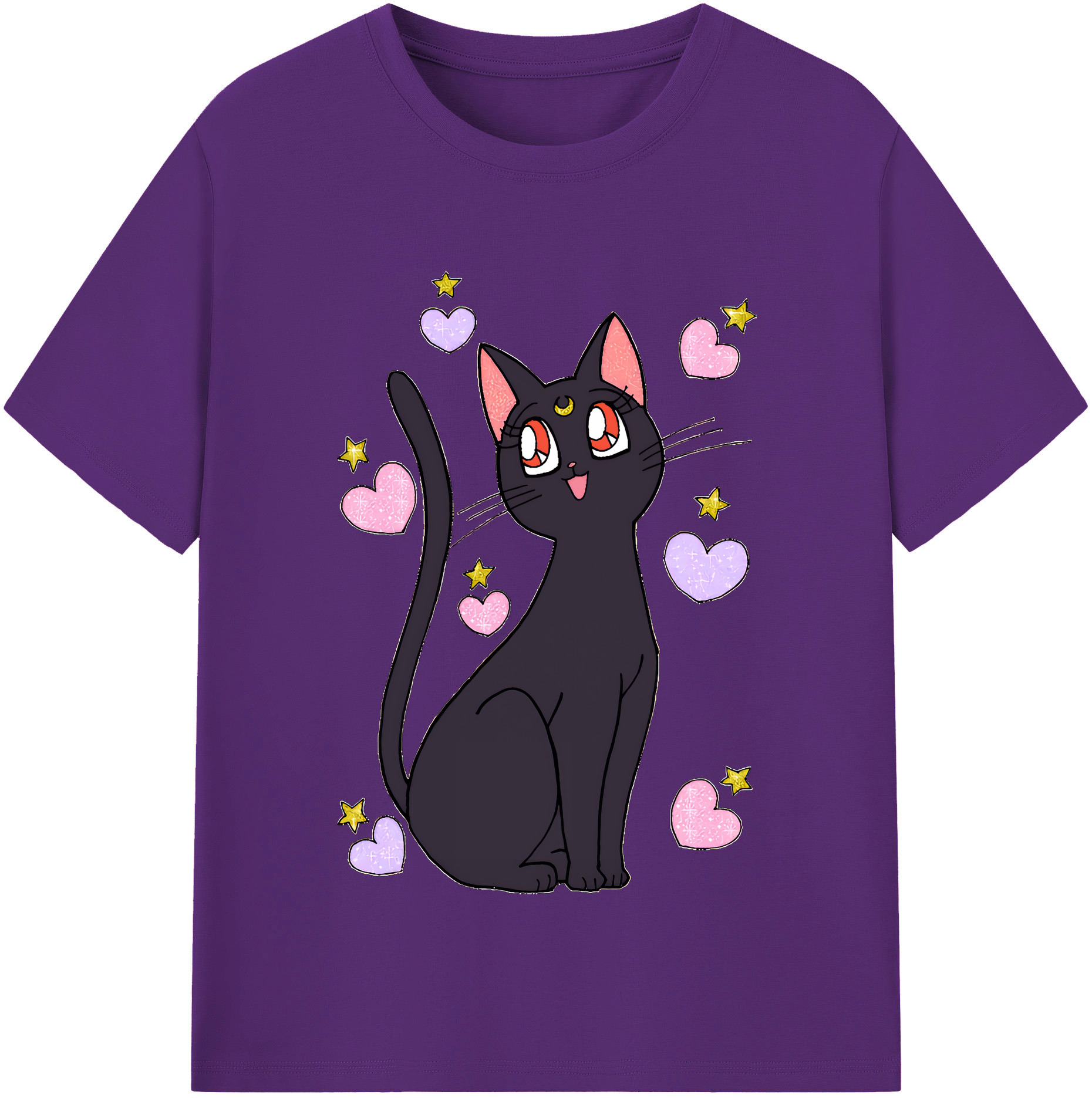 （画像用） 美少女戦士セーラームーン Sailor Moon 綿100％半袖Tシャツ（フロントプリント）