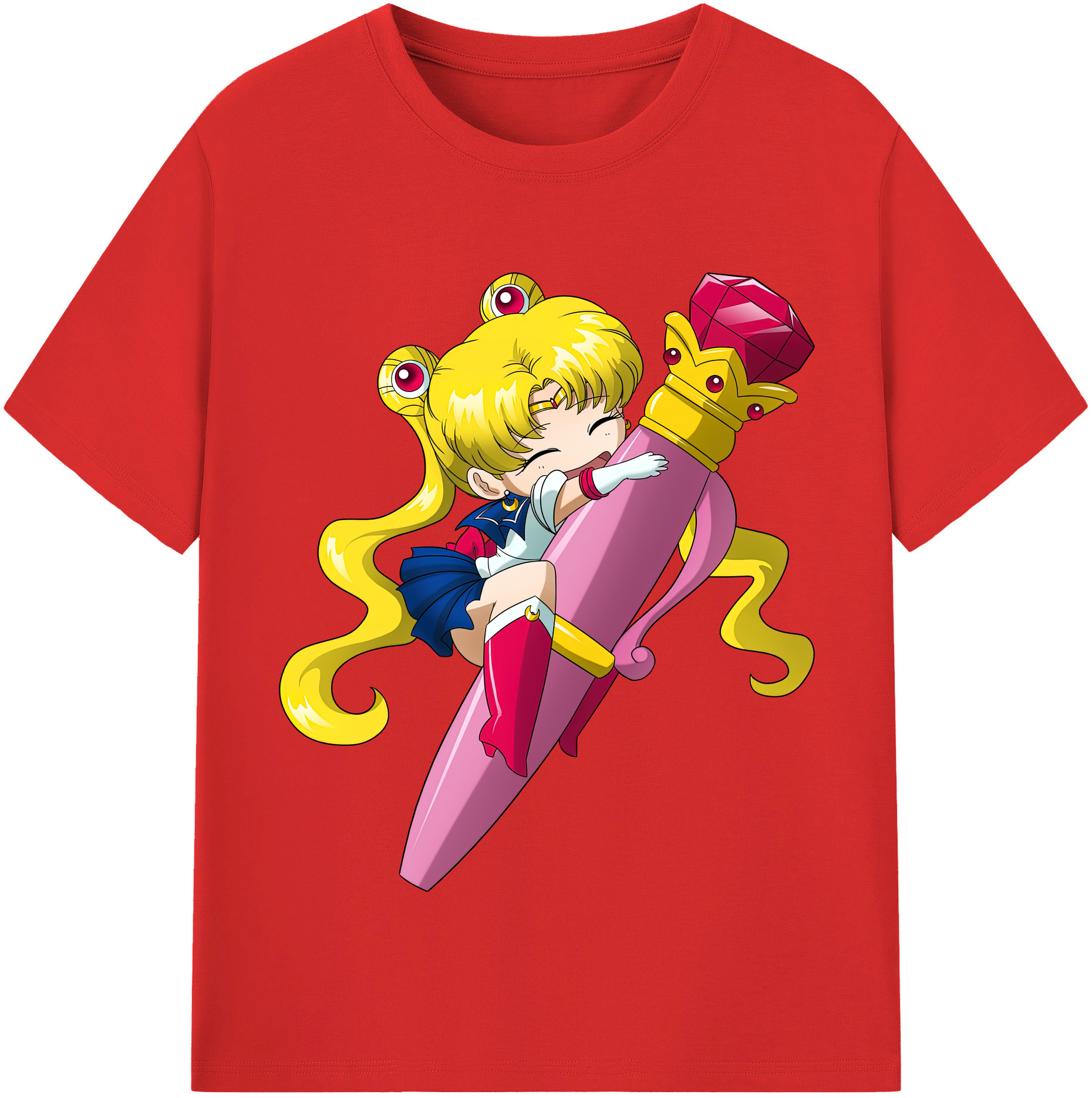 （画像用） 美少女戦士セーラームーン 月野 うさぎ つきの うさぎ Sailor Moon Tsukino Usagi 綿100％半袖Tシャツ（フロントプリント）