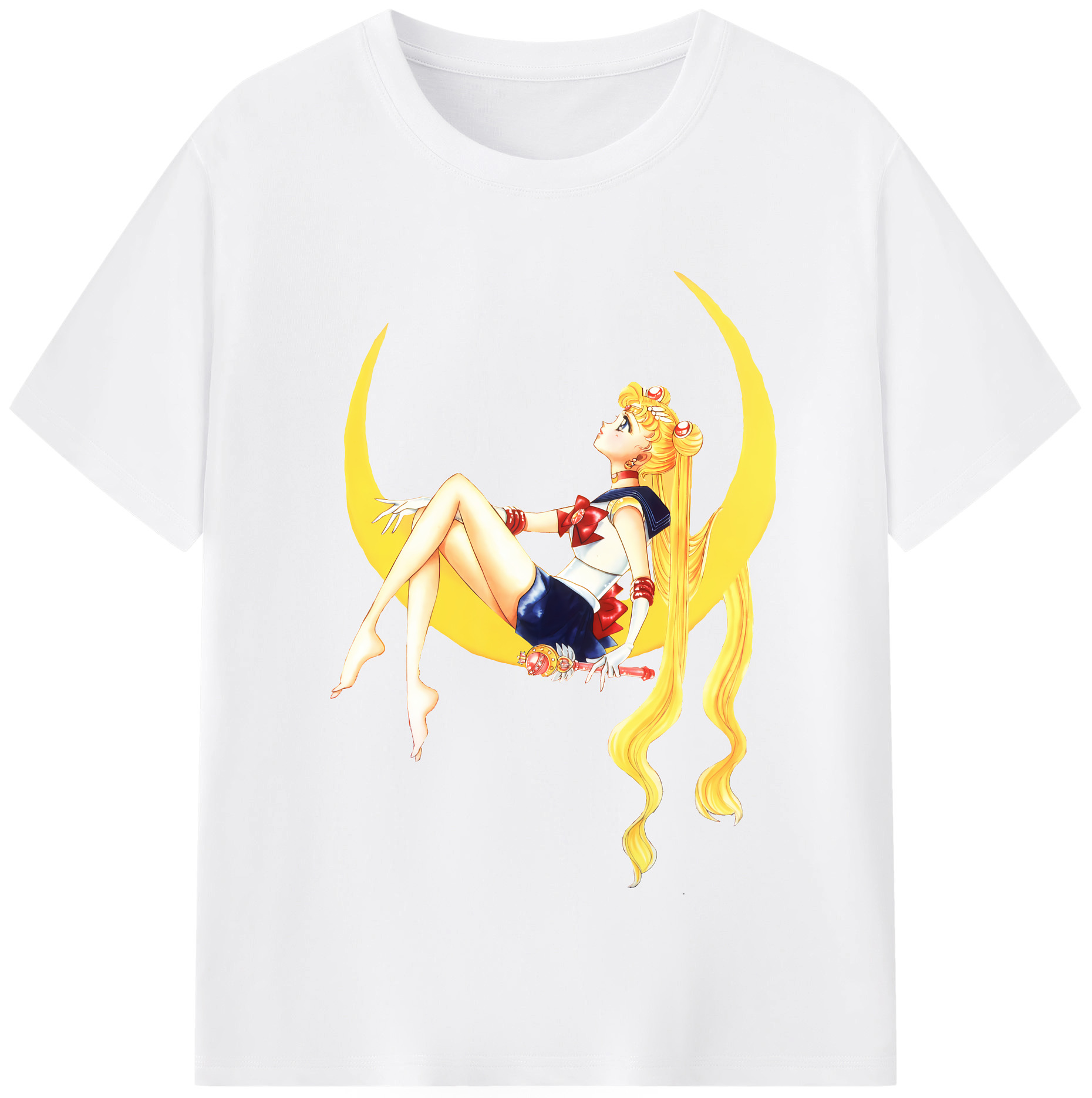 （画像用） 美少女戦士セーラームーン 月野 うさぎ つきの うさぎ Sailor Moon Tsukino Usagi 綿100％半袖Tシャツ（フロントプリント）