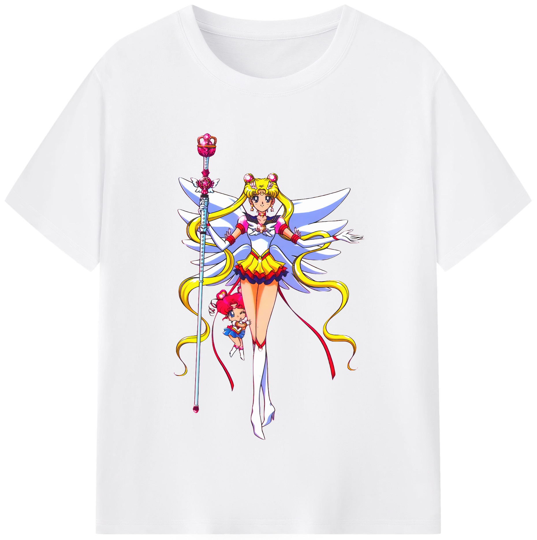 （画像用） 美少女戦士セーラームーン 月野 うさぎ つきの うさぎ Sailor Moon Tsukino Usagi 綿100％半袖Tシャツ（フロントプリント）