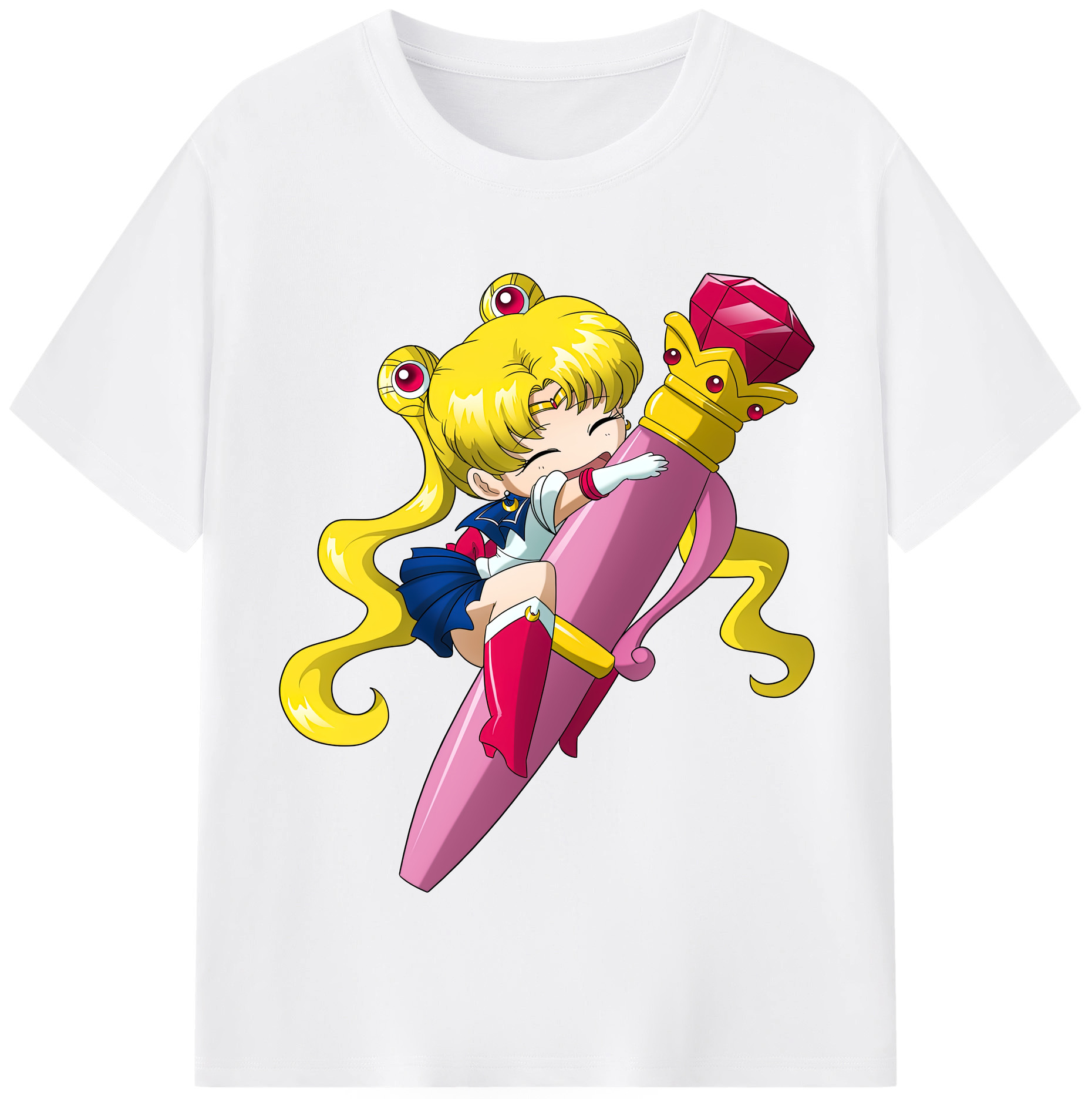 （画像用） 美少女戦士セーラームーン 月野 うさぎ つきの うさぎ Sailor Moon Tsukino Usagi 綿100％半袖Tシャツ（フロントプリント）