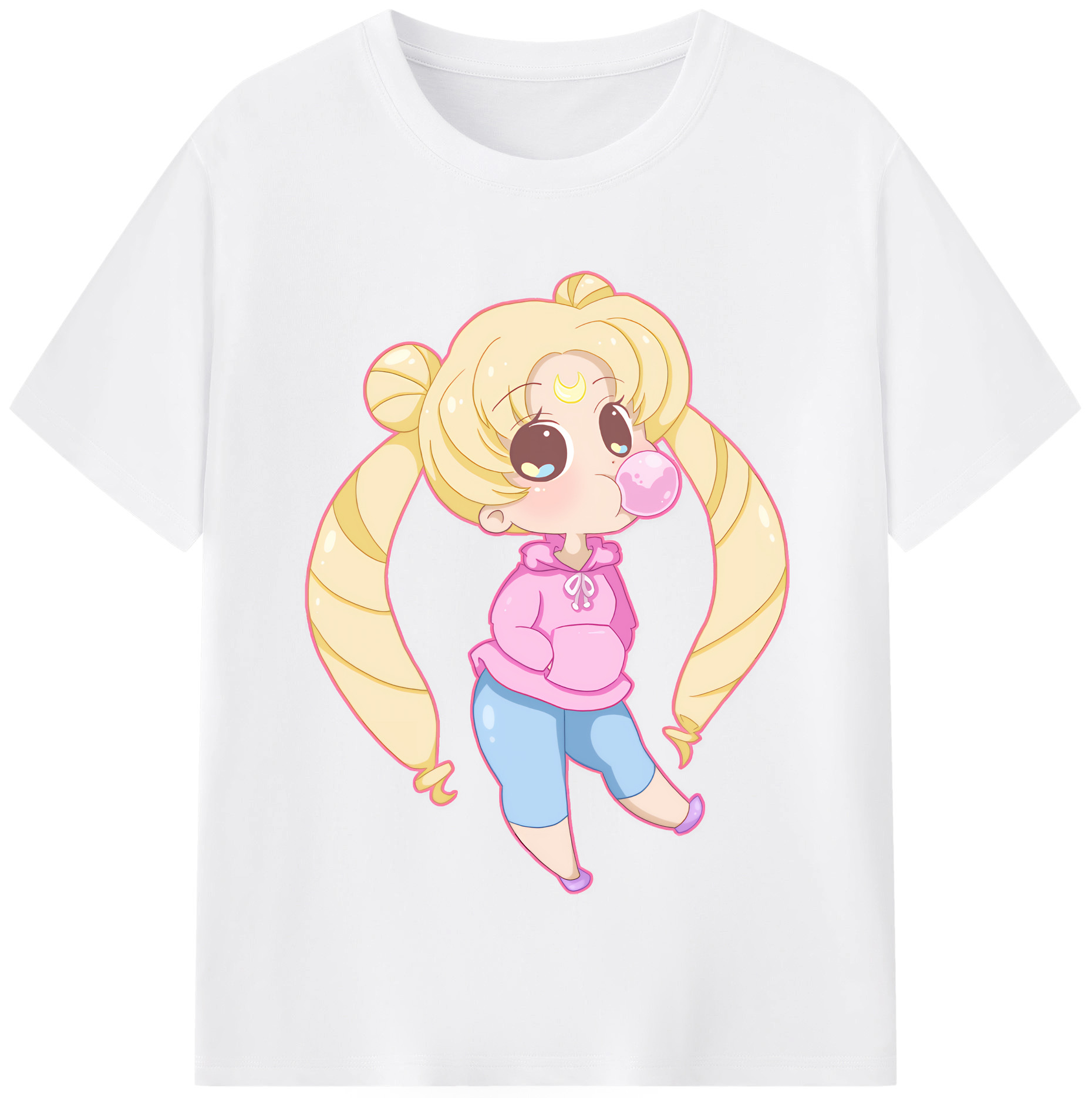 （画像用） 美少女戦士セーラームーン 愛野 美奈子 あいの みなこ Sailor Moon Aino Minako 綿100％半袖Tシャツ（フロントプリント）