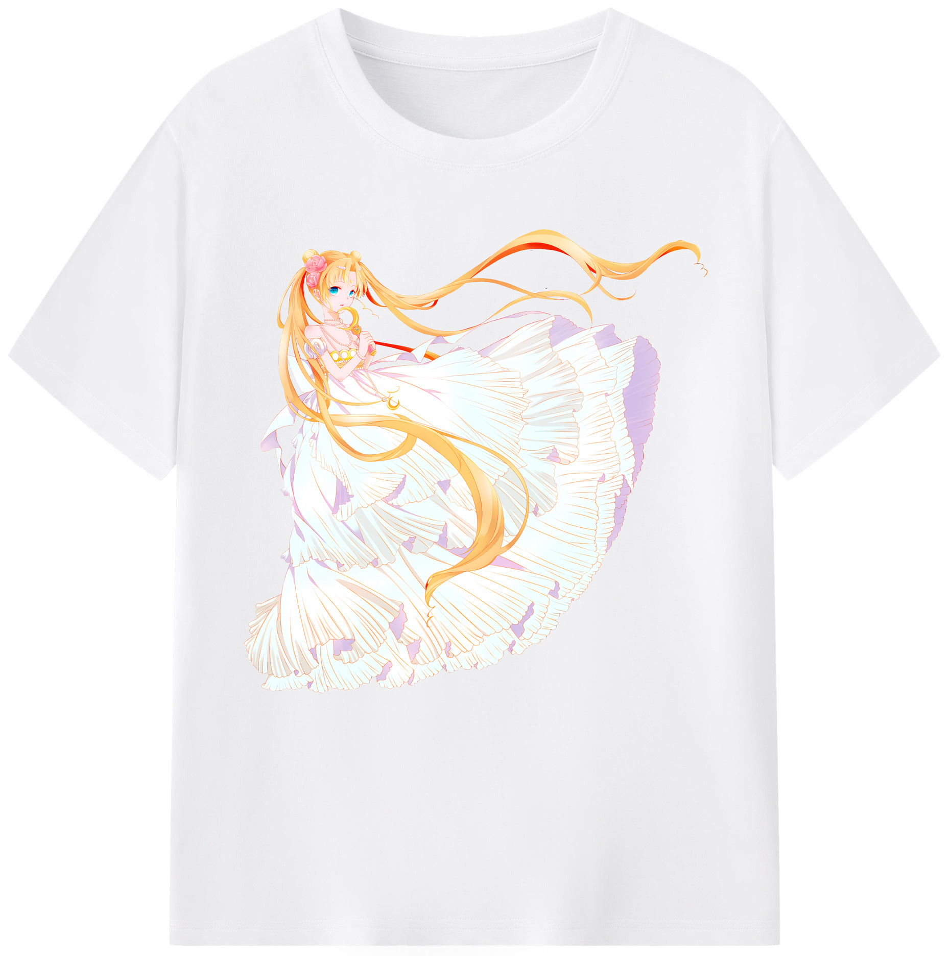 （画像用） 美少女戦士セーラームーン 愛野 美奈子 あいの みなこ Sailor Moon Aino Minako 綿100％半袖Tシャツ（フロントプリント）