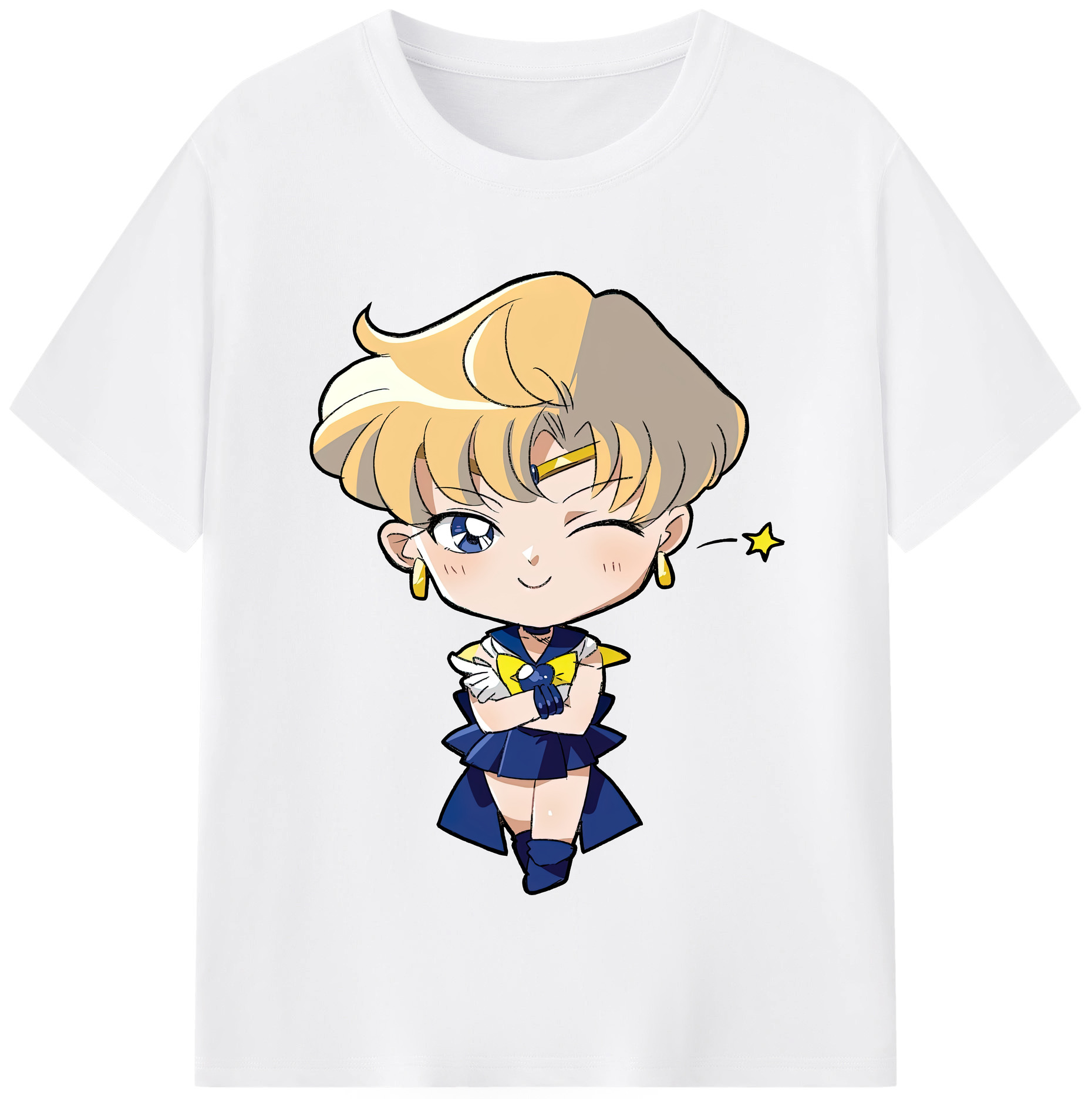 （画像用） 美少女戦士セーラームーン 天王はるか Sailor Moon Tenoh Haruka 綿100％半袖Tシャツ（フロントプリント）