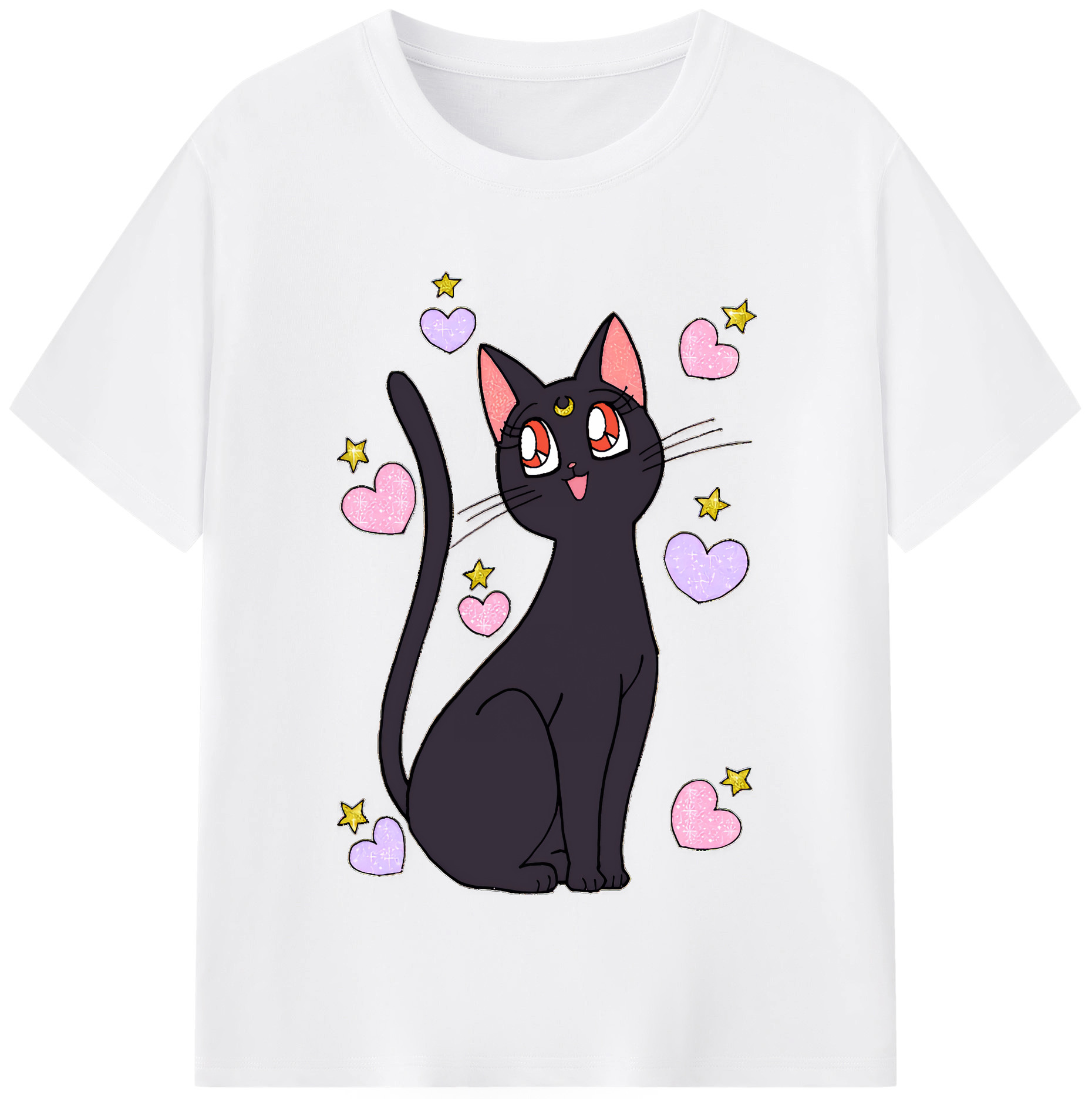 （画像用） 美少女戦士セーラームーン Sailor Moon 綿100％半袖Tシャツ（フロントプリント）