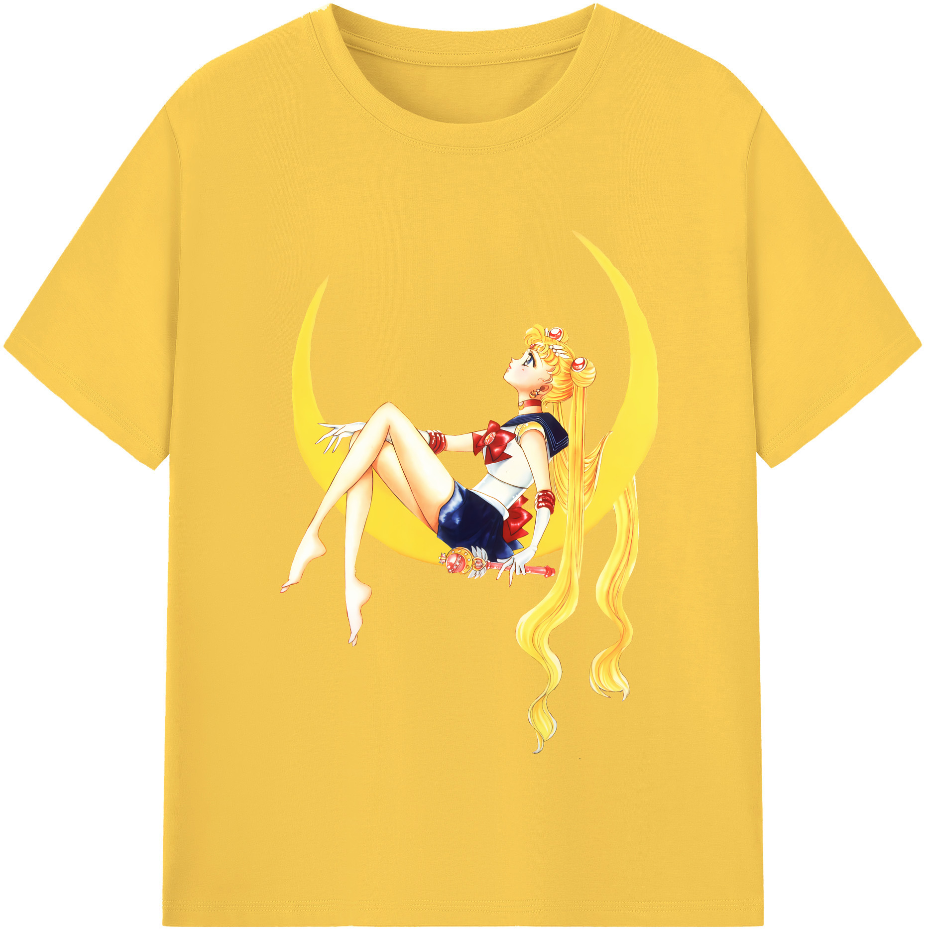 （画像用） 美少女戦士セーラームーン 月野 うさぎ つきの うさぎ Sailor Moon Tsukino Usagi 綿100％半袖Tシャツ（フロントプリント）