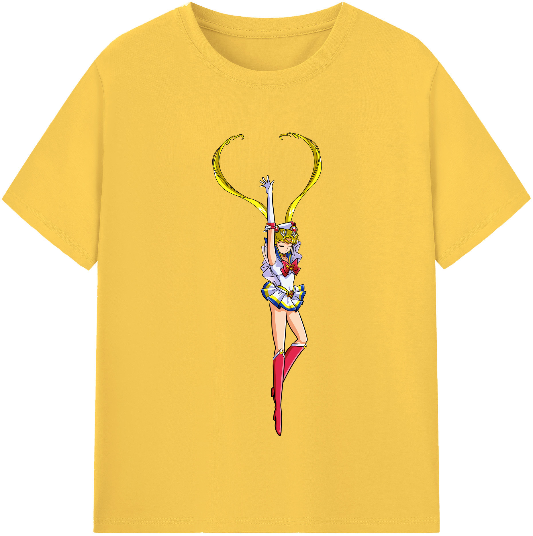 （画像用） 美少女戦士セーラームーン 月野 うさぎ つきの うさぎ Sailor Moon Tsukino Usagi 綿100％半袖Tシャツ（フロントプリント）
