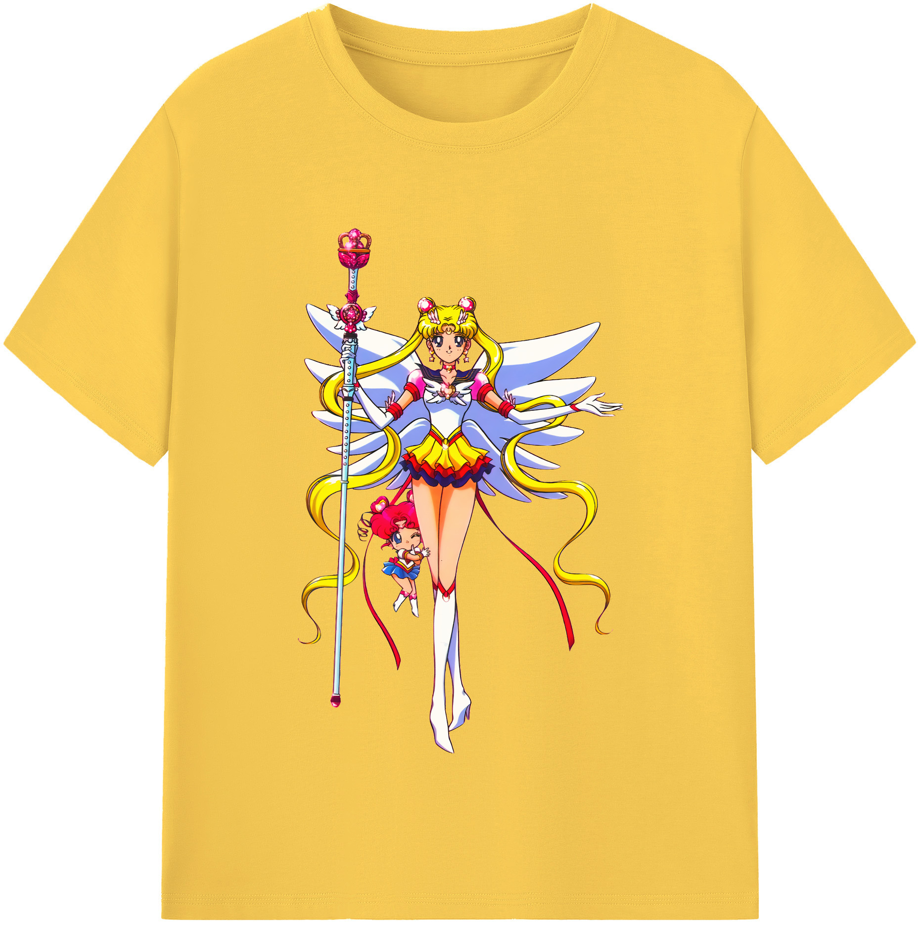 （画像用） 美少女戦士セーラームーン 月野 うさぎ つきの うさぎ Sailor Moon Tsukino Usagi 綿100％半袖Tシャツ（フロントプリント）