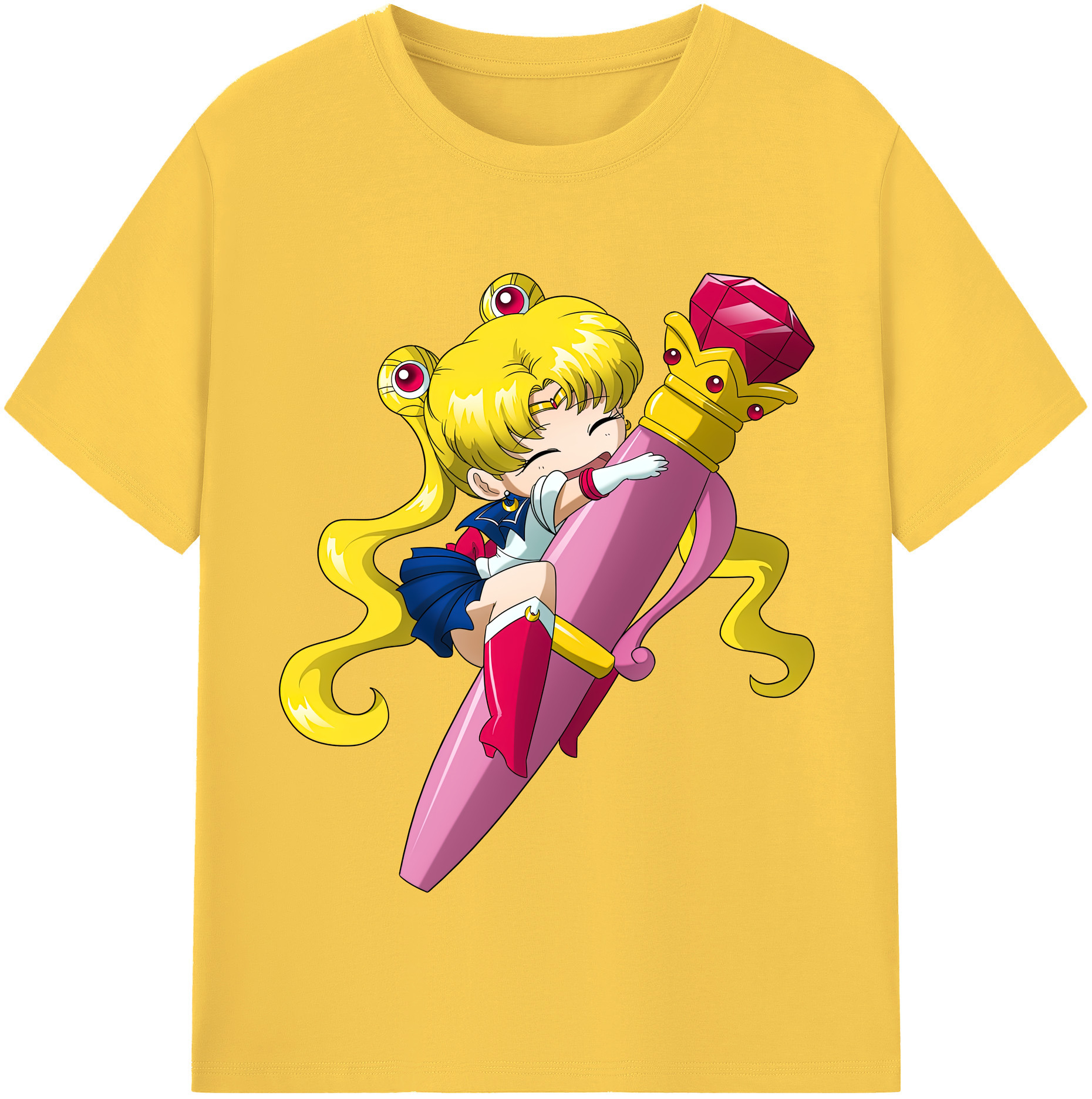 （画像用） 美少女戦士セーラームーン 月野 うさぎ つきの うさぎ Sailor Moon Tsukino Usagi 綿100％半袖Tシャツ（フロントプリント）